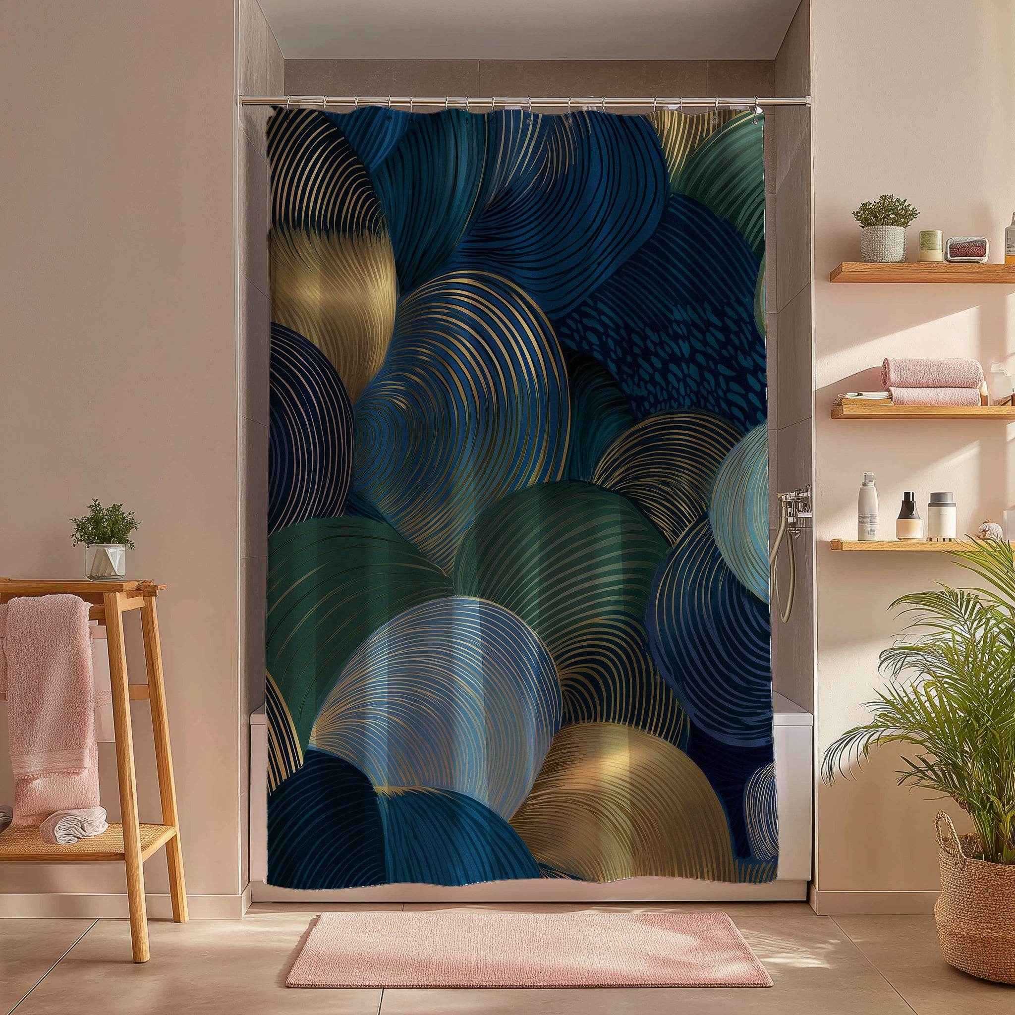 Elegant Abstract Shower Curtain
