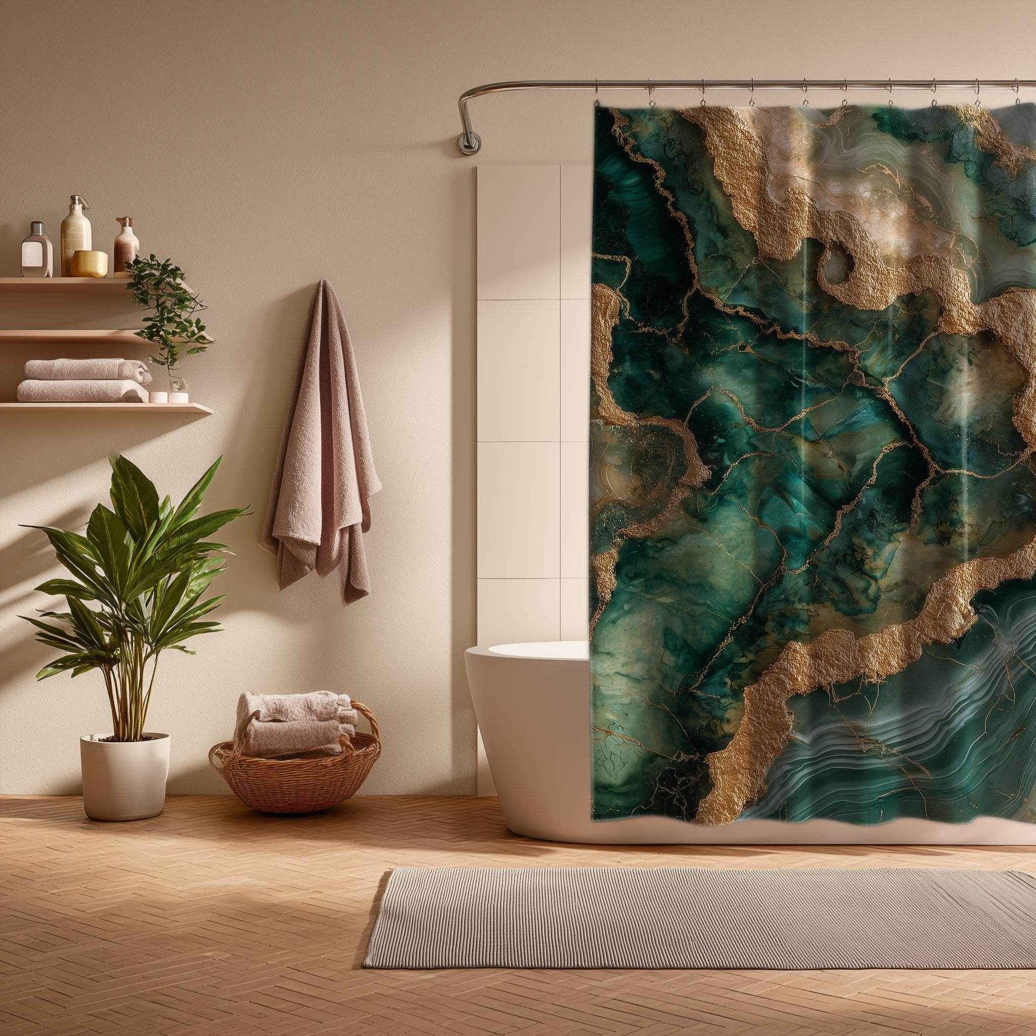 Elegant Geode Shower Curtain