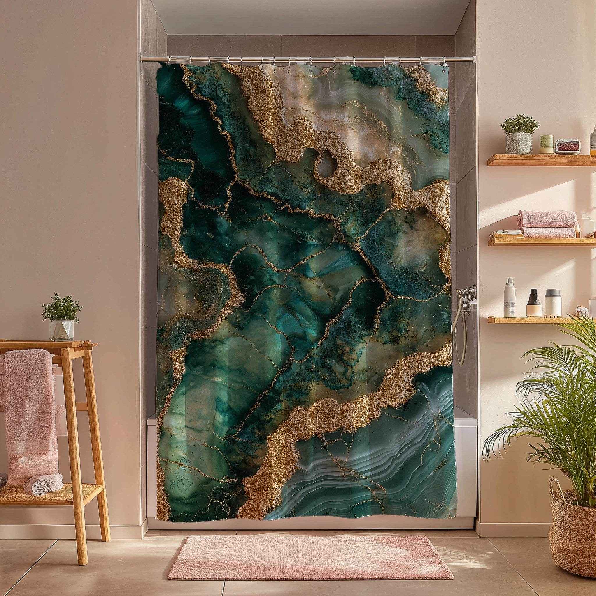 Elegant Geode Shower Curtain