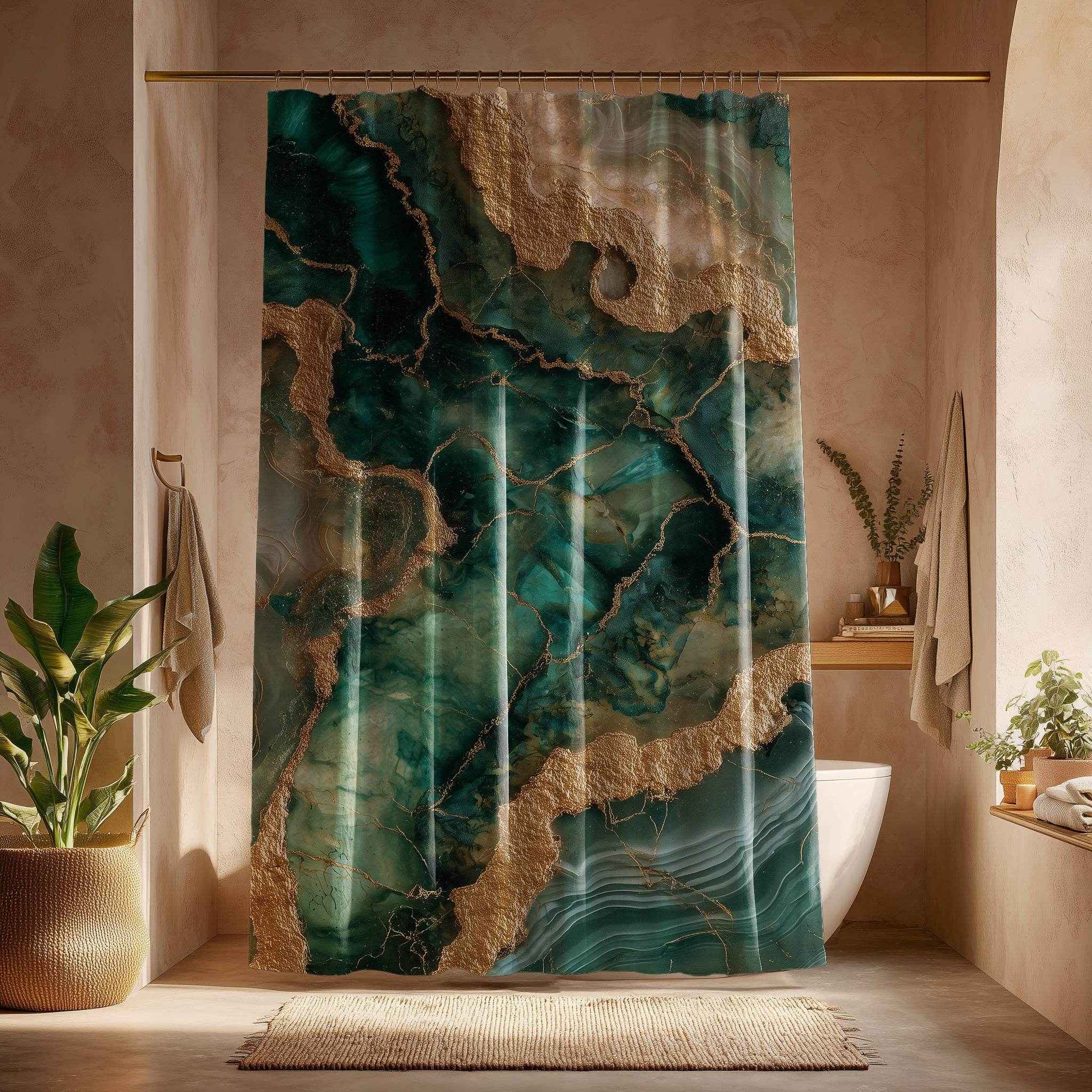 Elegant Geode Shower Curtain