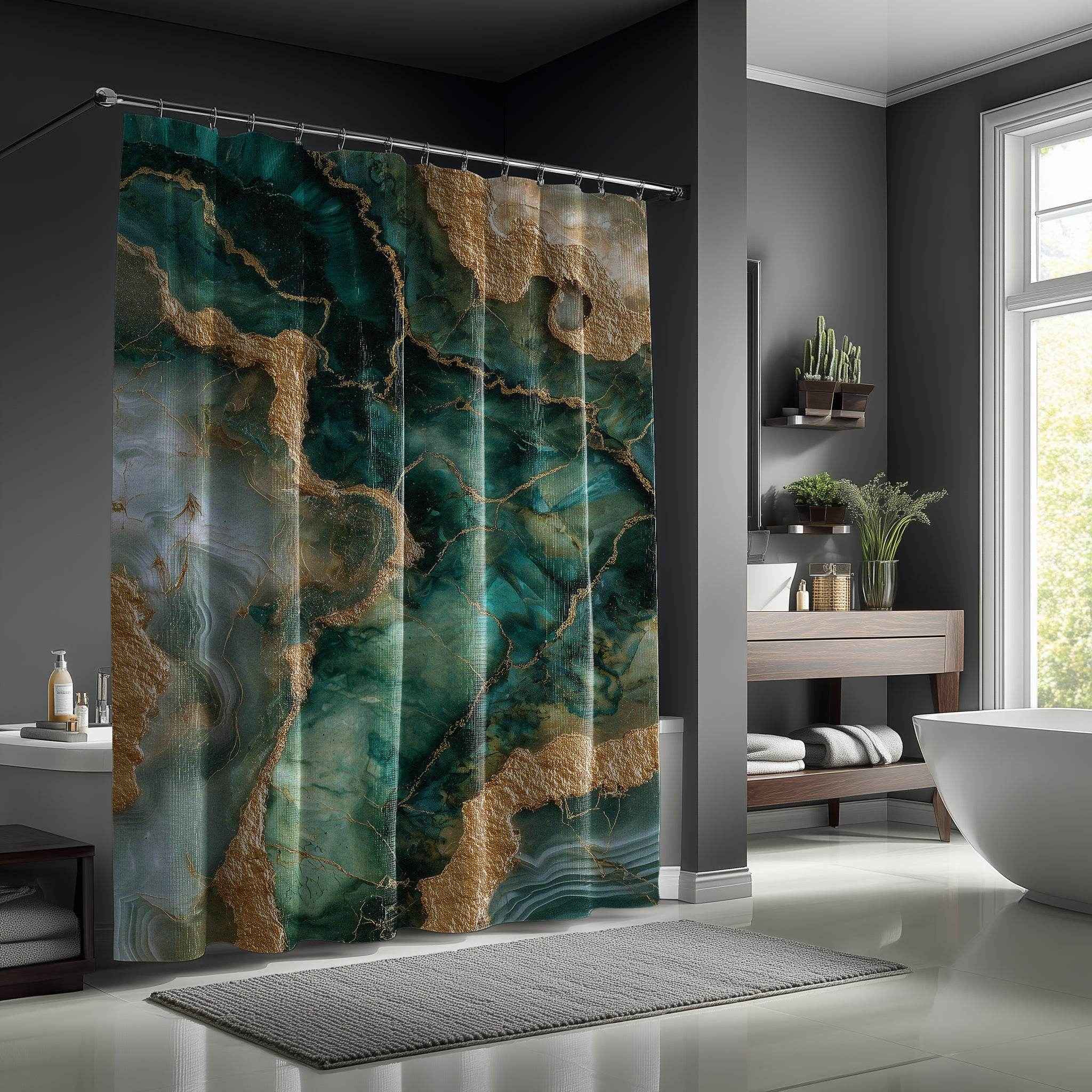 Elegant Geode Shower Curtain