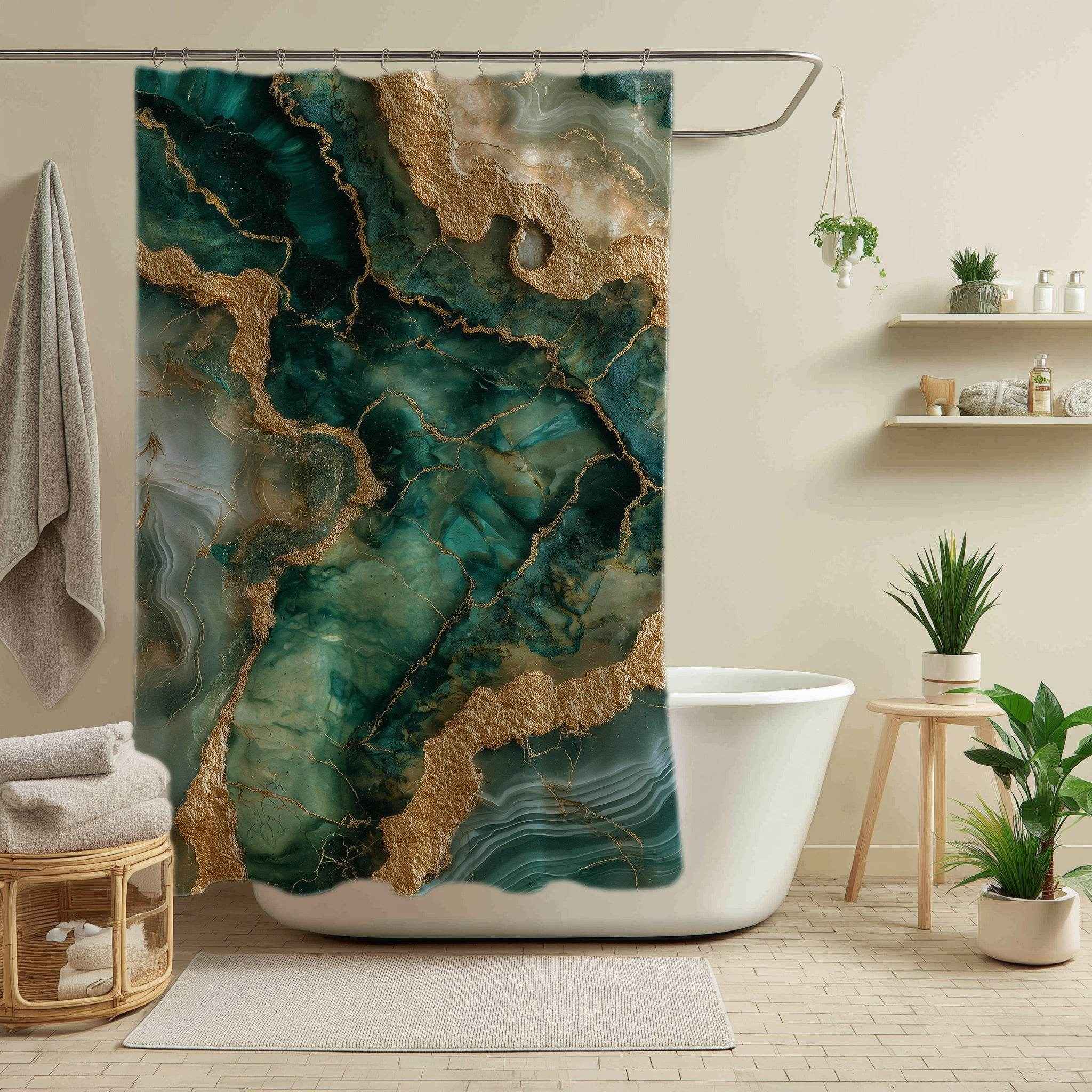 Elegant Geode Shower Curtain