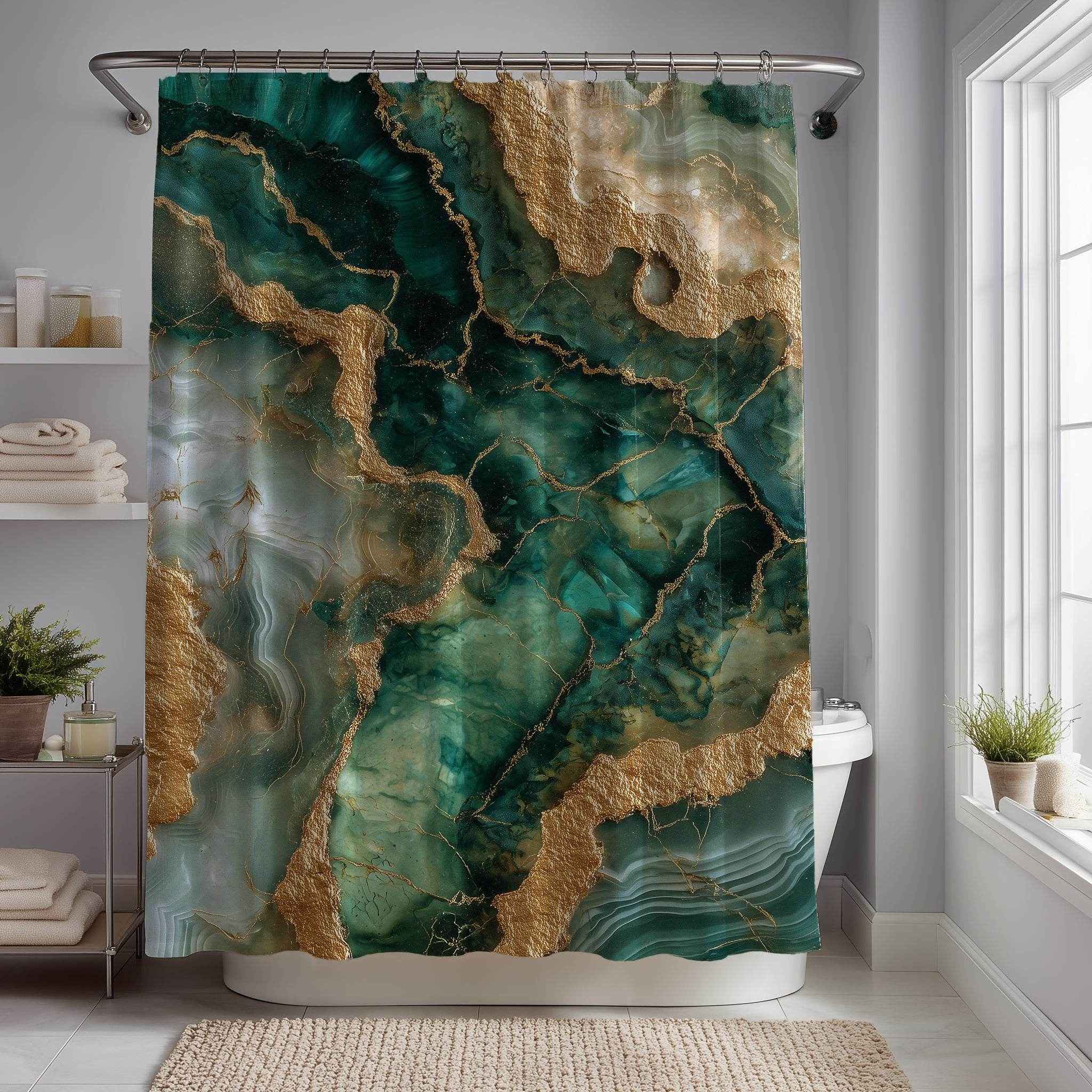 Elegant Geode Shower Curtain