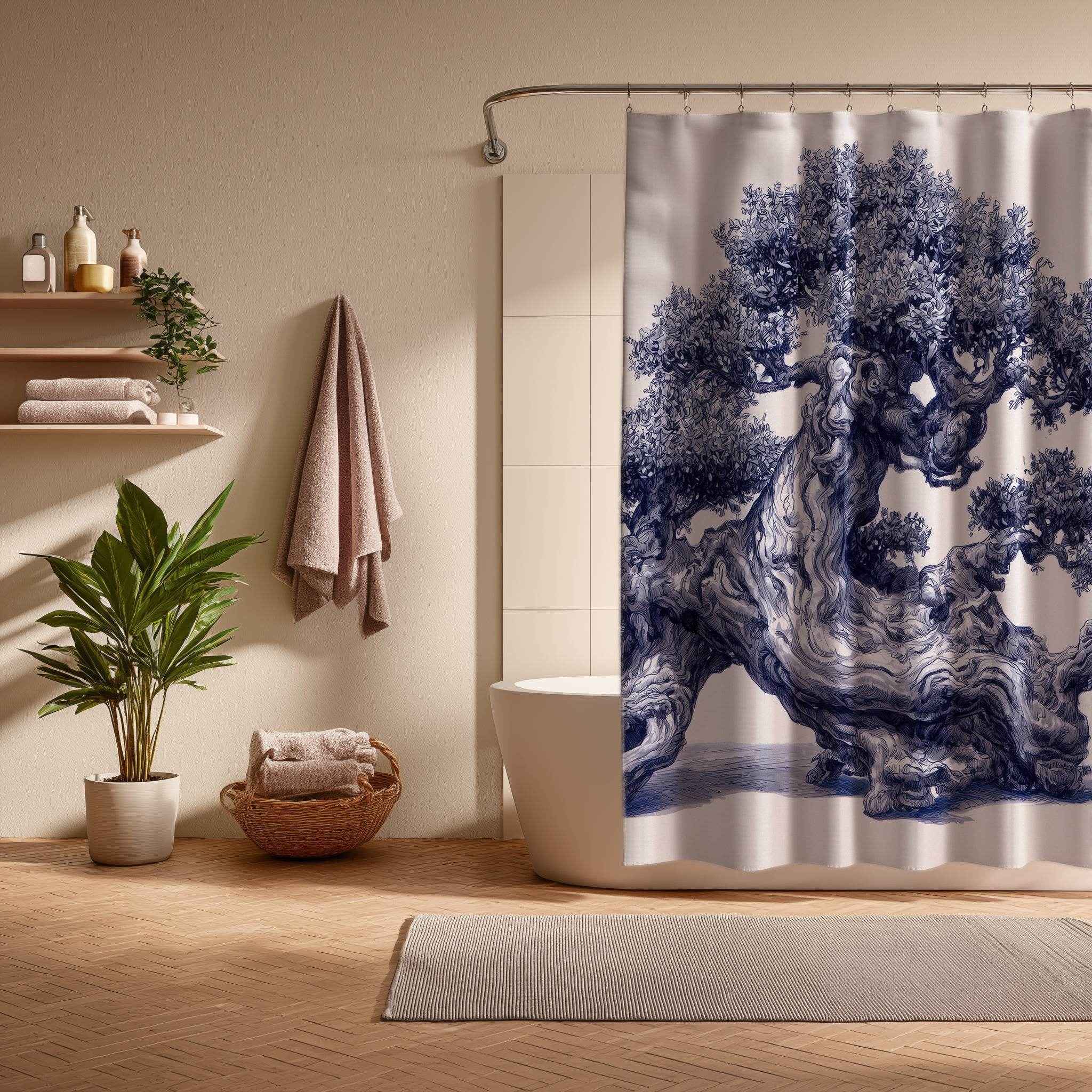 Nature-Inspired Shower Curtain