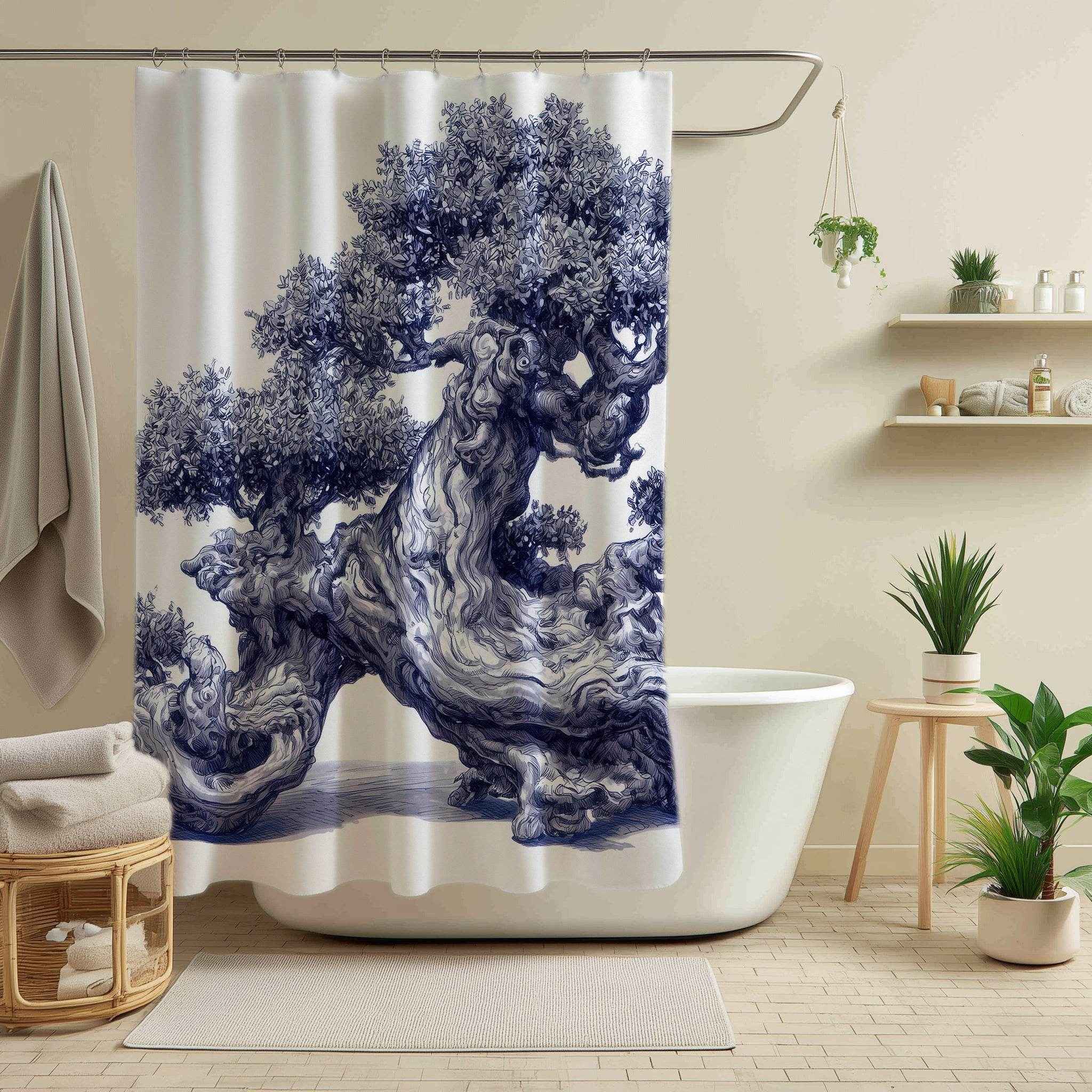 Nature-Inspired Shower Curtain