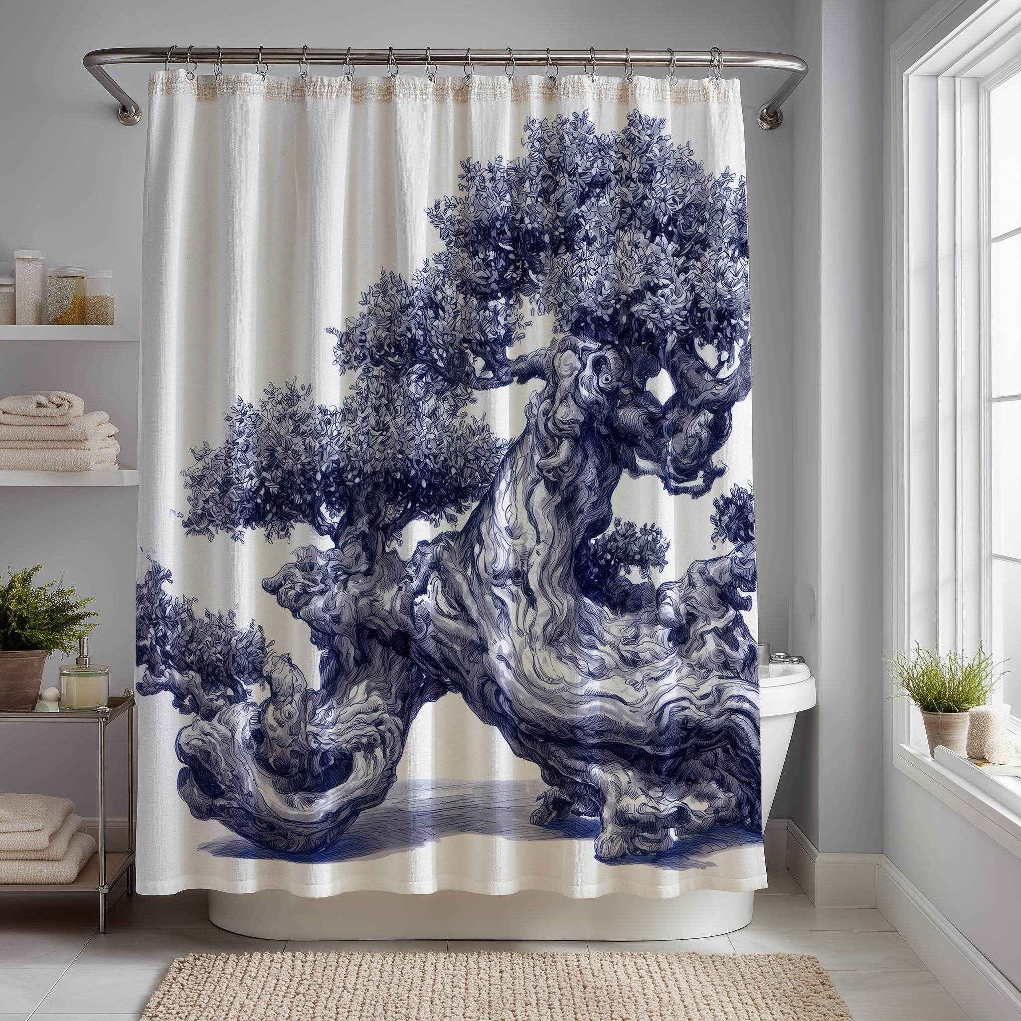 Nature-Inspired Shower Curtain