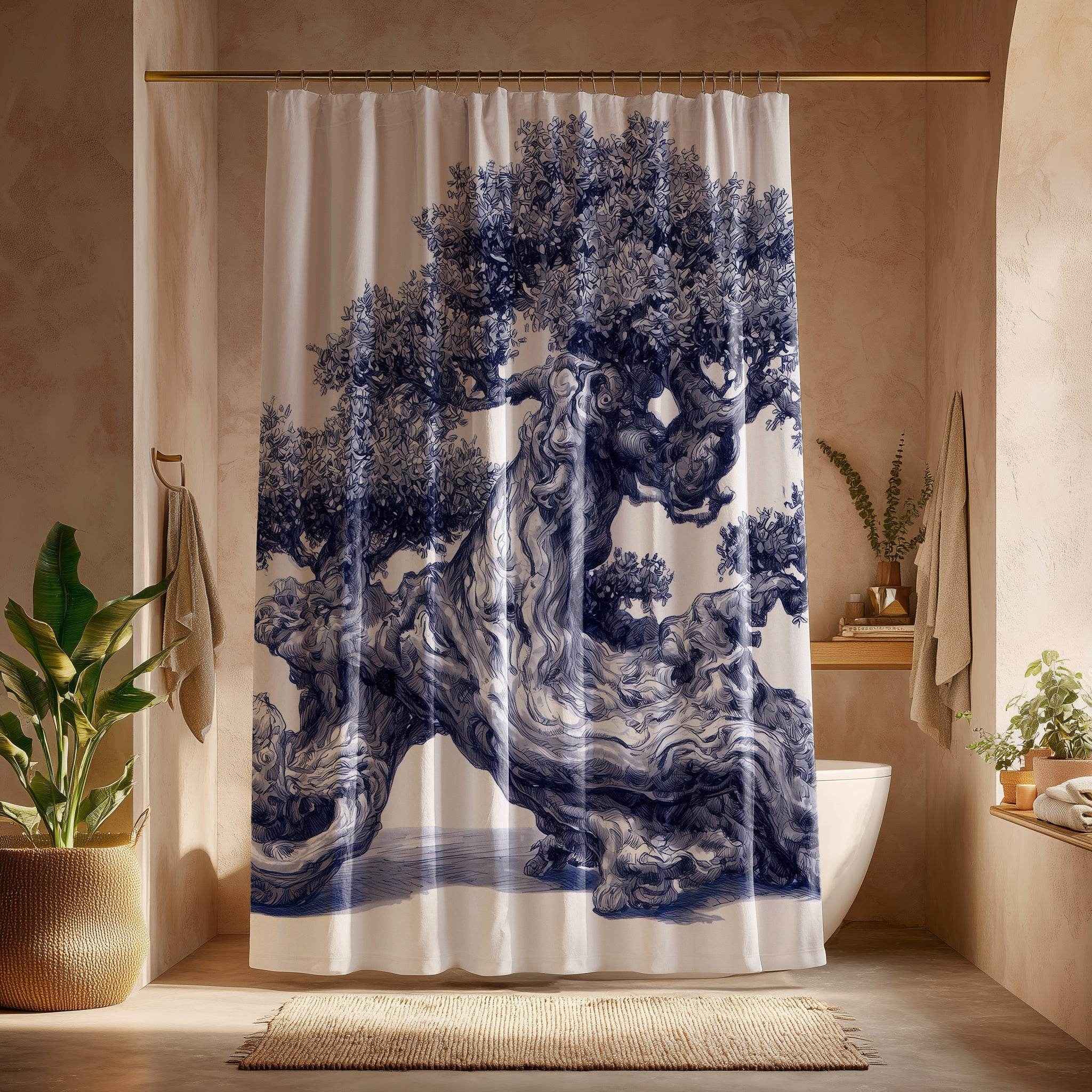 Nature-Inspired Shower Curtain