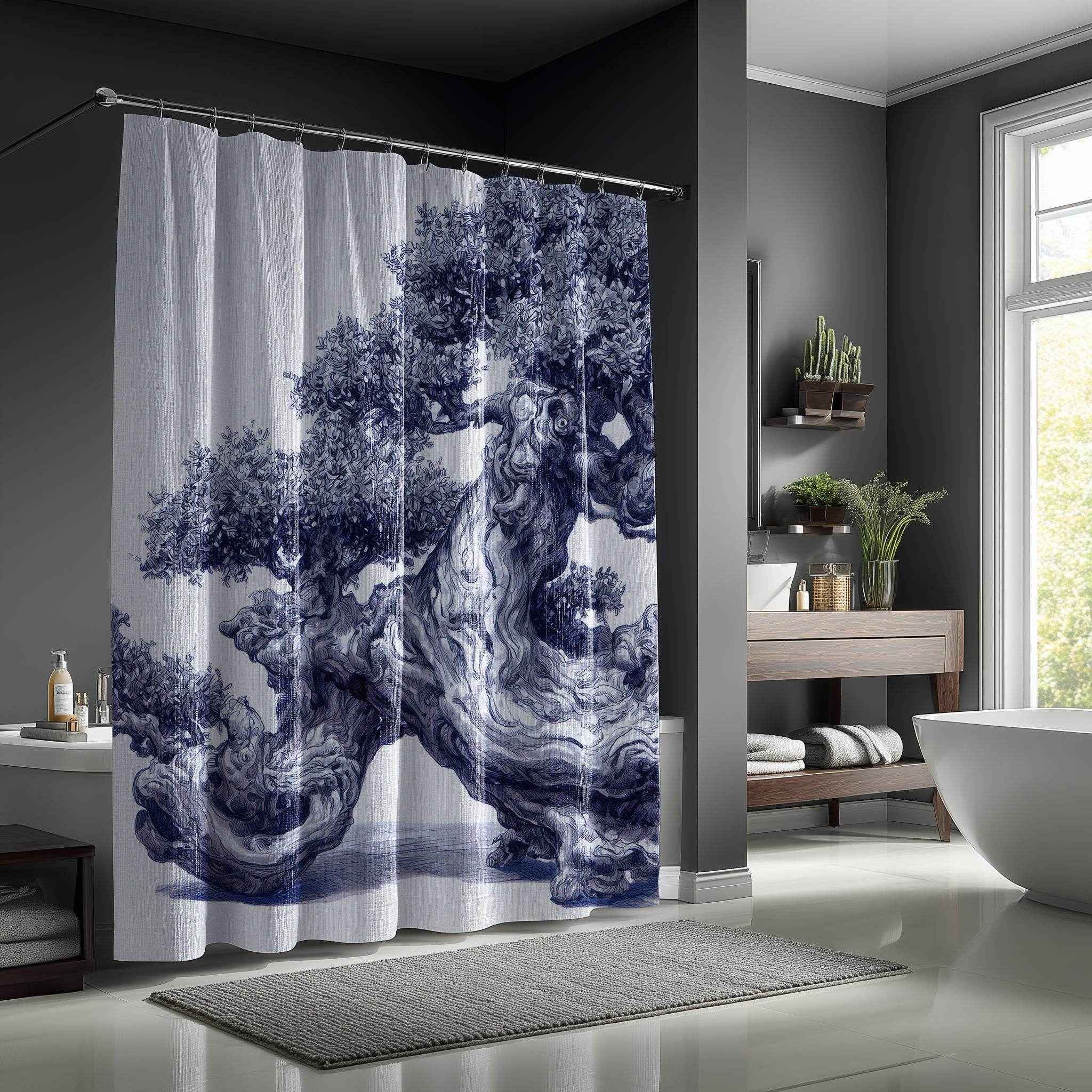 Nature-Inspired Shower Curtain