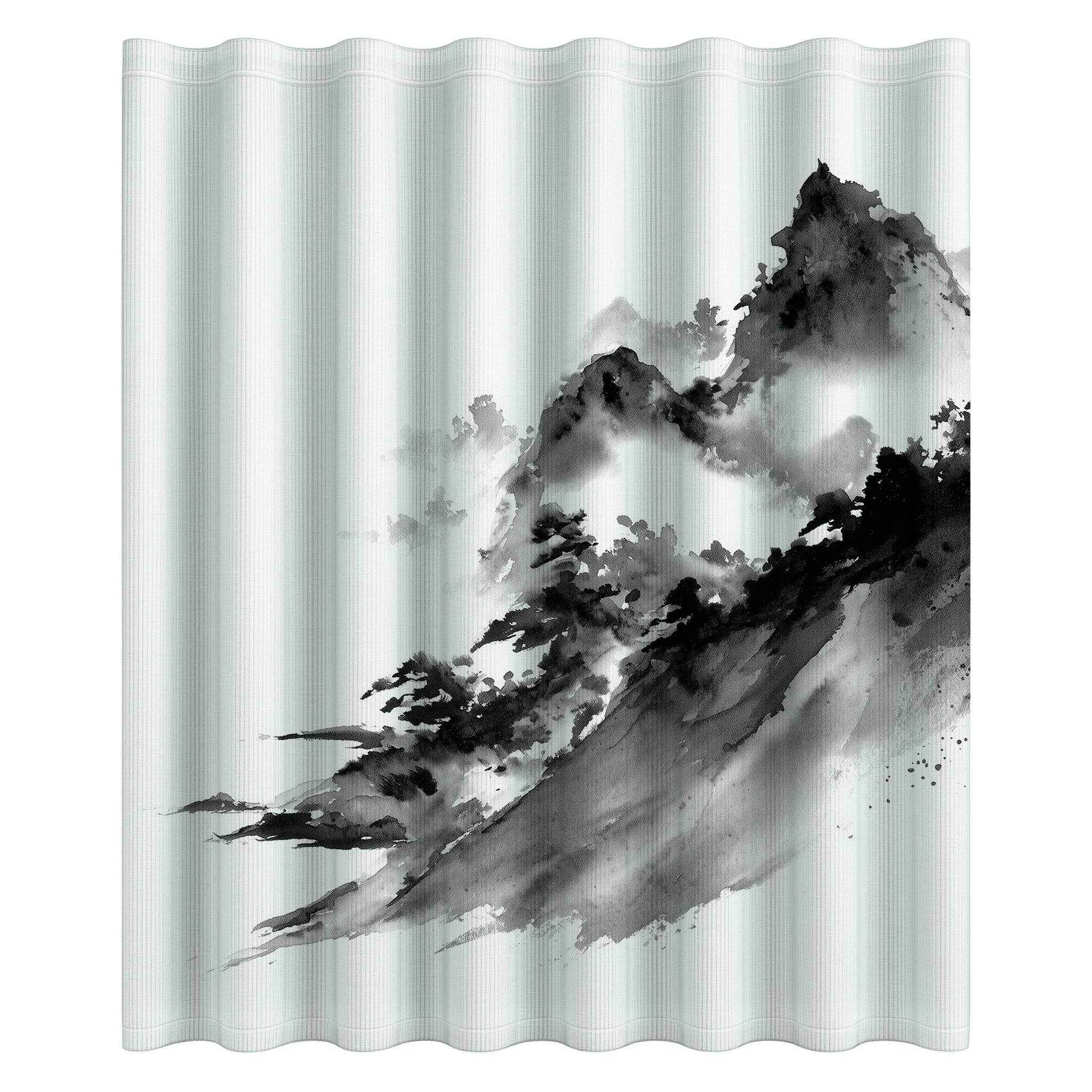 Mountain-Inspired Shower Curtain