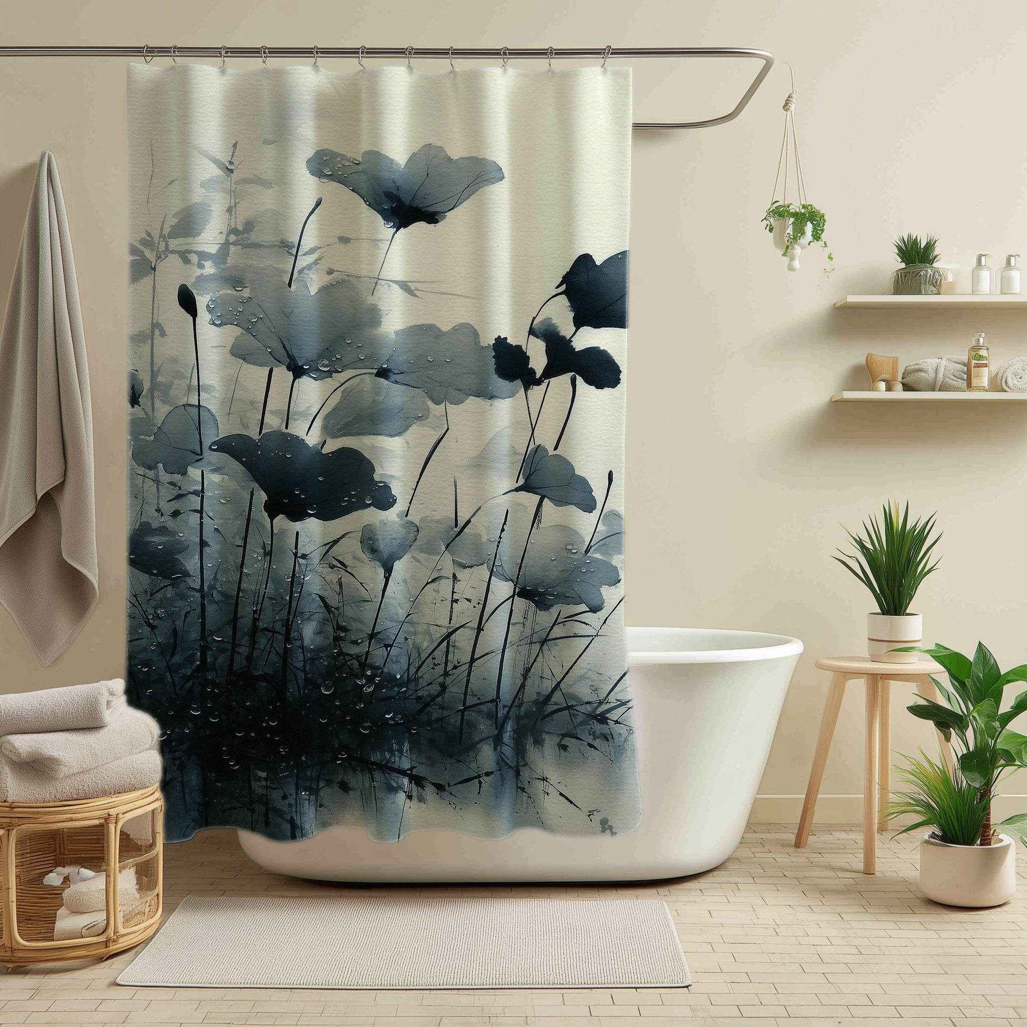 Elegant Floral Shower Curtains