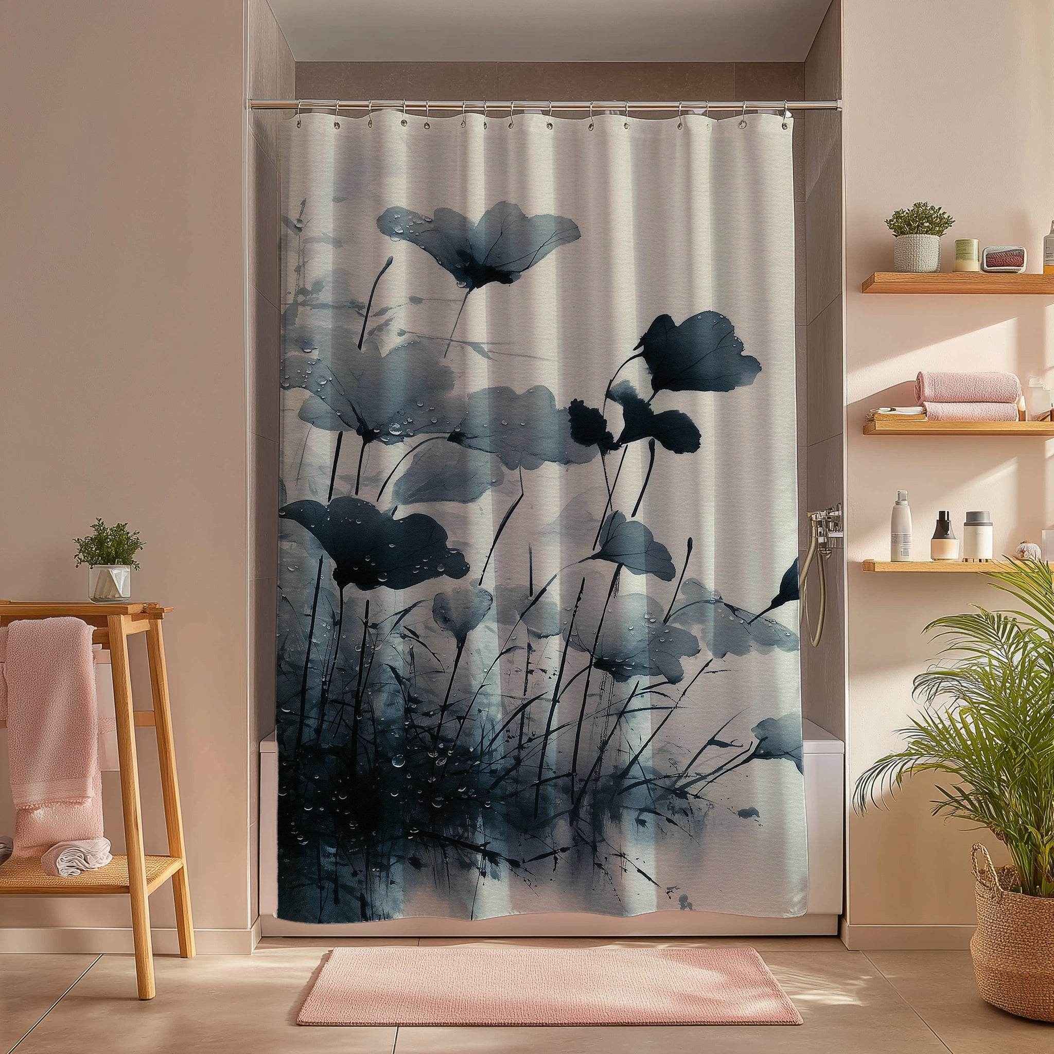 Elegant Floral Shower Curtains