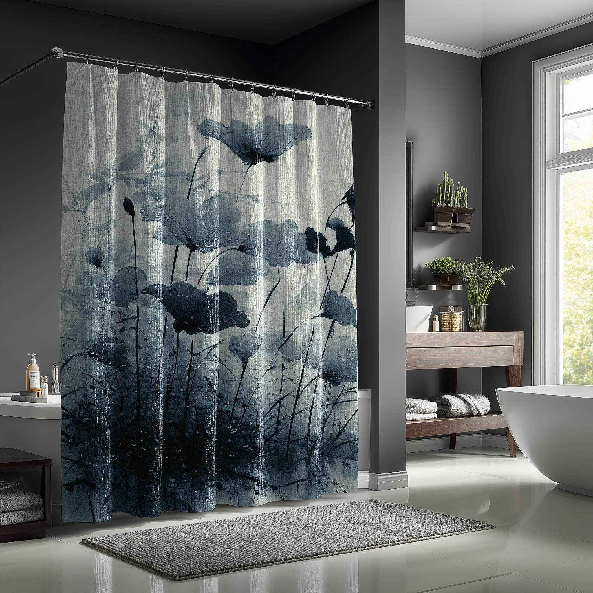 Elegant Floral Shower Curtains