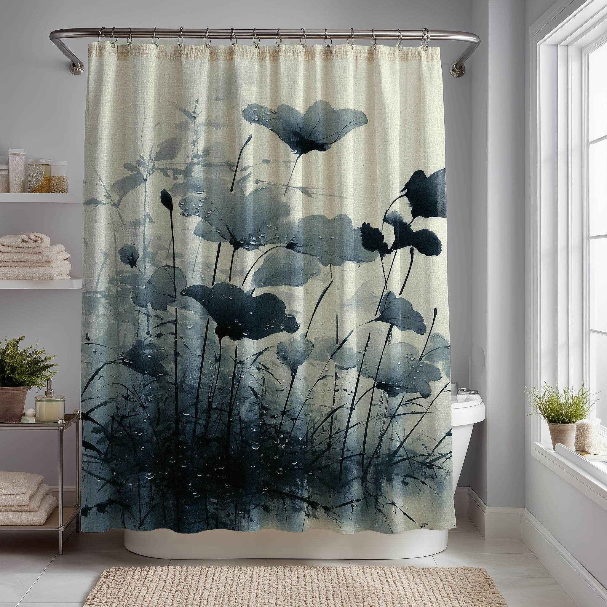 Elegant Floral Shower Curtains