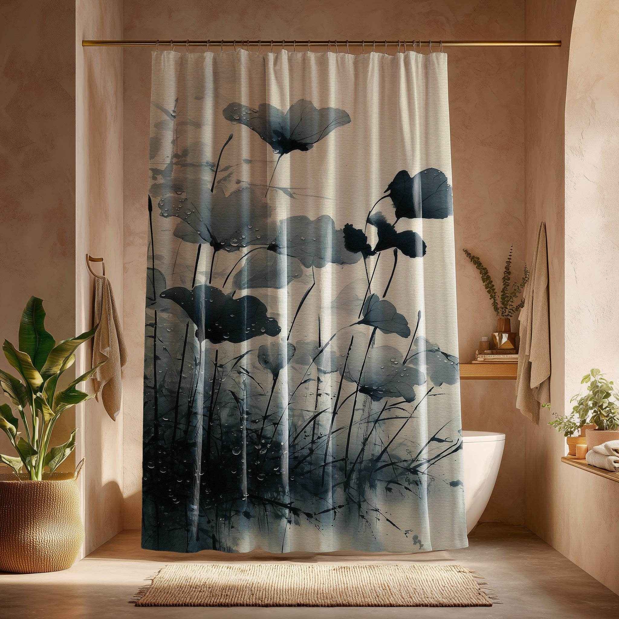 Elegant Floral Shower Curtains