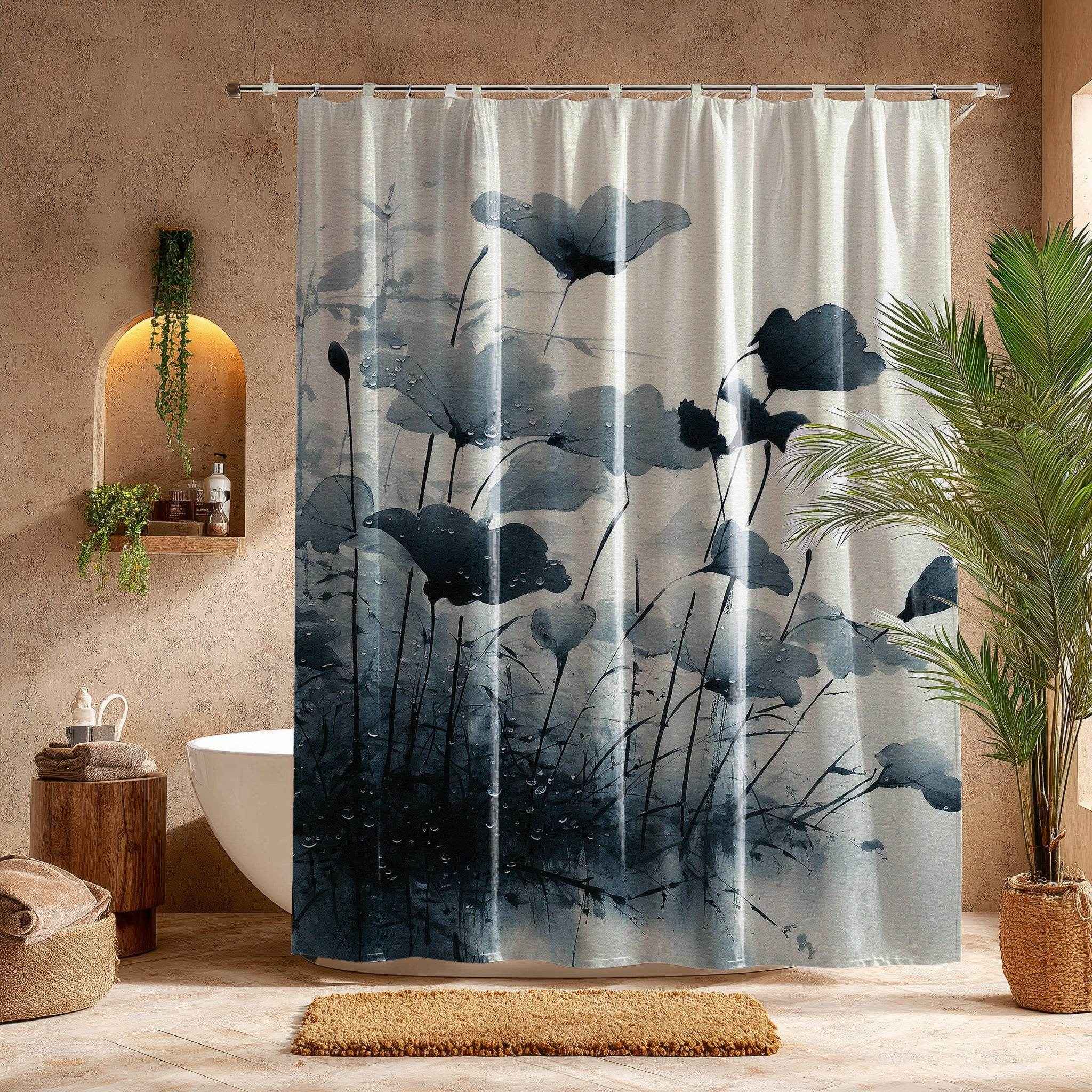 Elegant Floral Shower Curtains