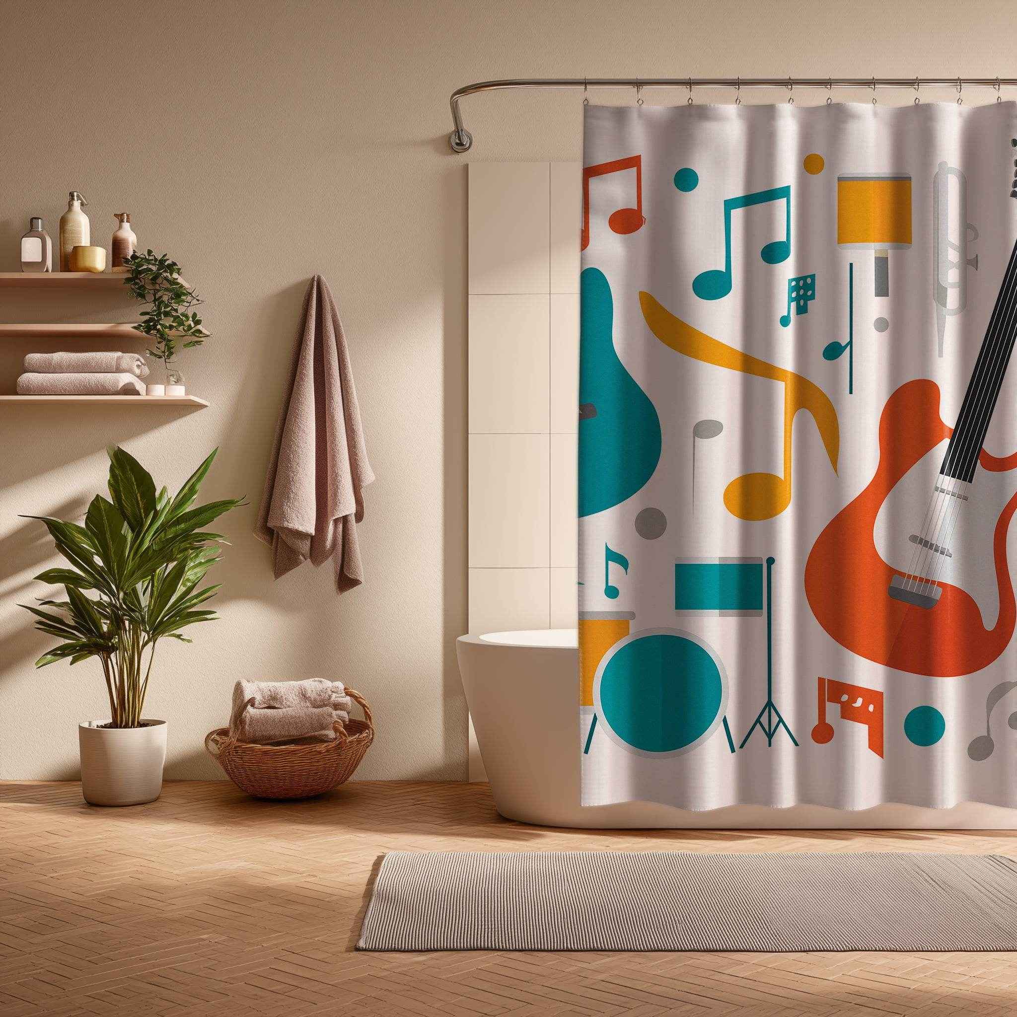 Musical Shower Curtain