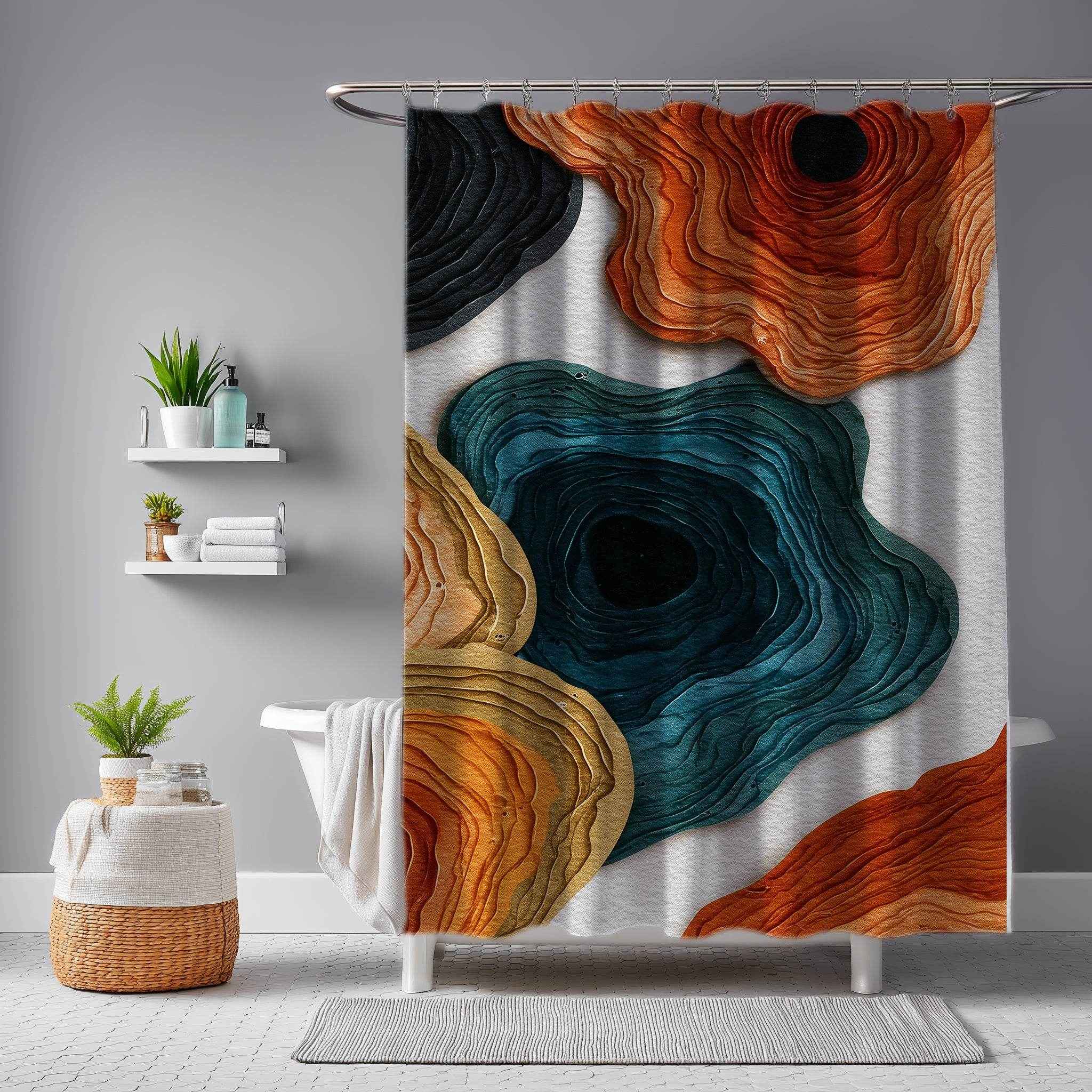 Bohemian Floral Shower Curtain, Colorful Bathroom Decor, Modern Home Accessory, Vibrant Wall Art, Unique Gift for Housewarming