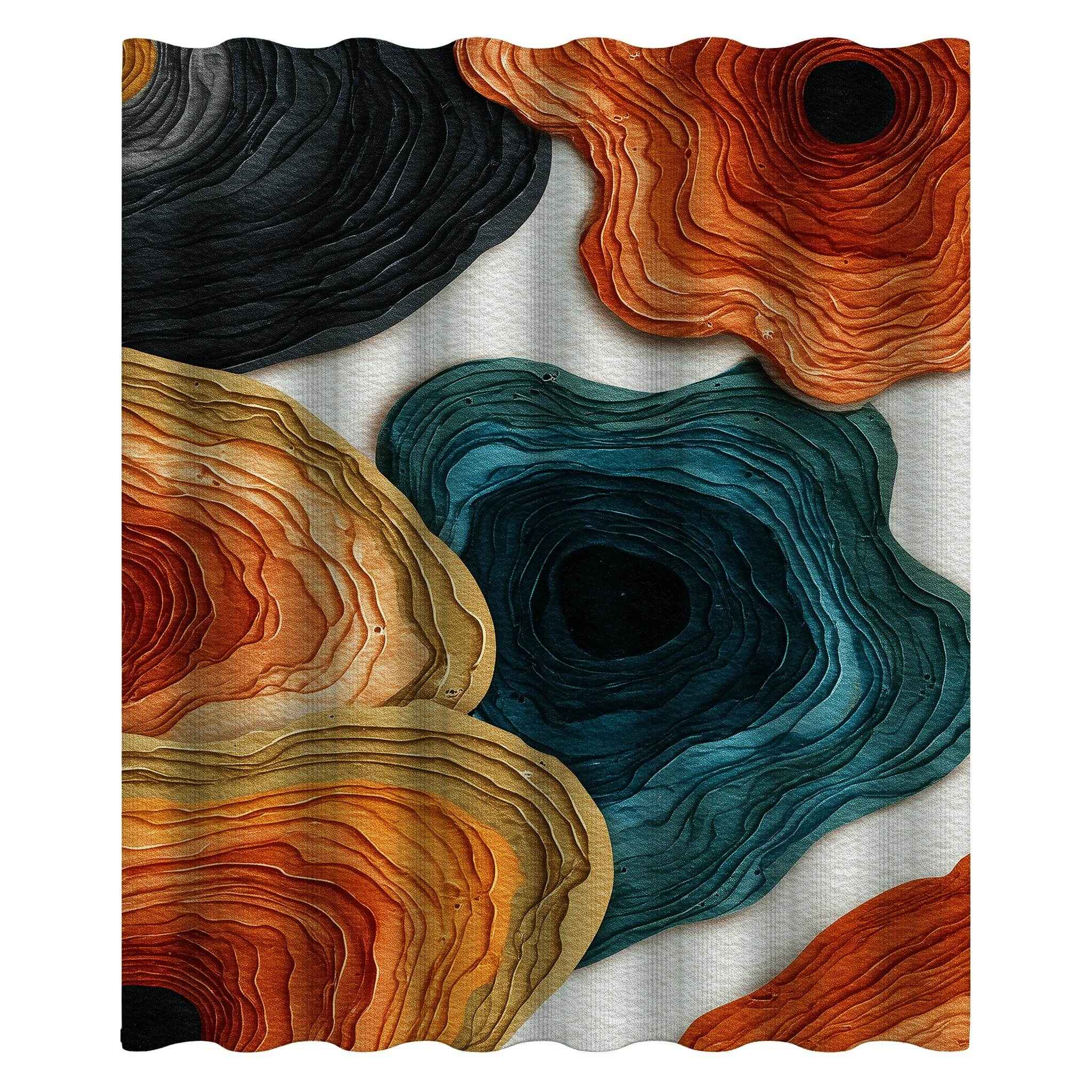 Bohemian Floral Shower Curtain, Colorful Bathroom Decor, Modern Home Accessory, Vibrant Wall Art, Unique Gift for Housewarming