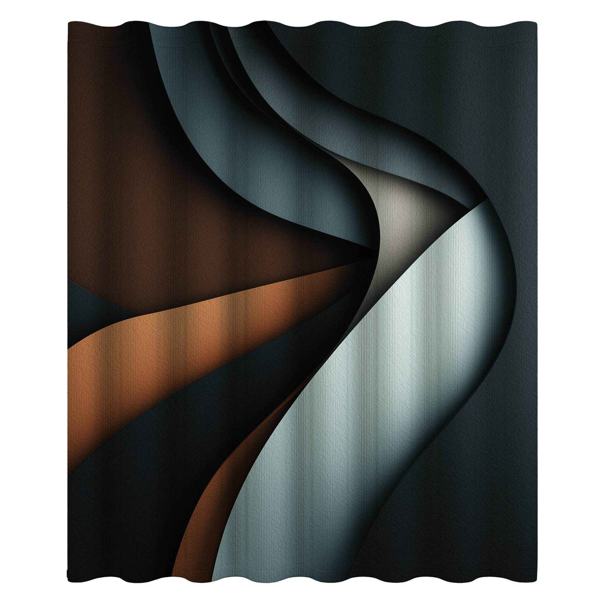 Modern Abstract Shower Curtains, Minimalist Bathroom Décor, Home Spa, Elegant Gift, Trendy Art Accents