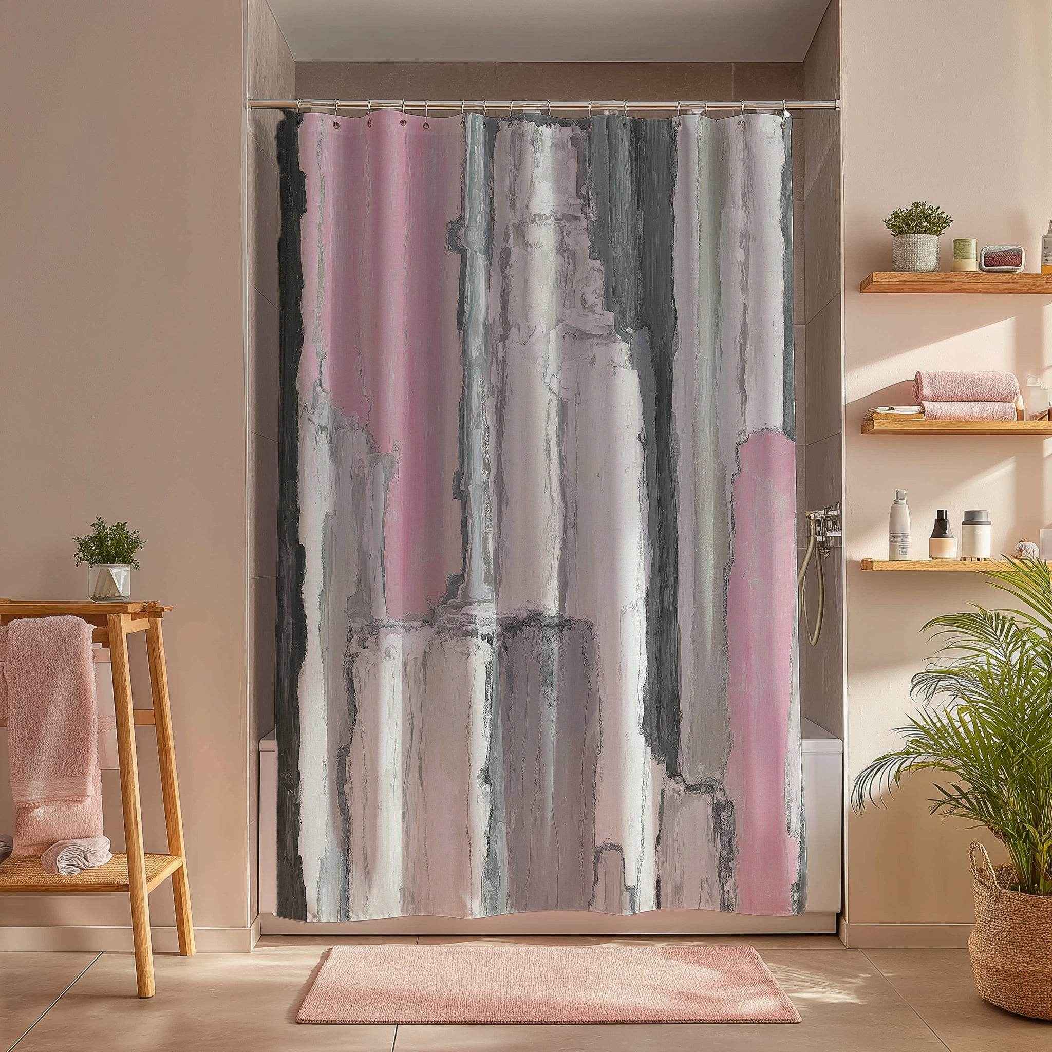 Stylish Abstract Shower Curtains, Modern Bathroom Decor, Chic Home Upgrade, Gift for New Homeowners, Trendy Bathroom Accessories