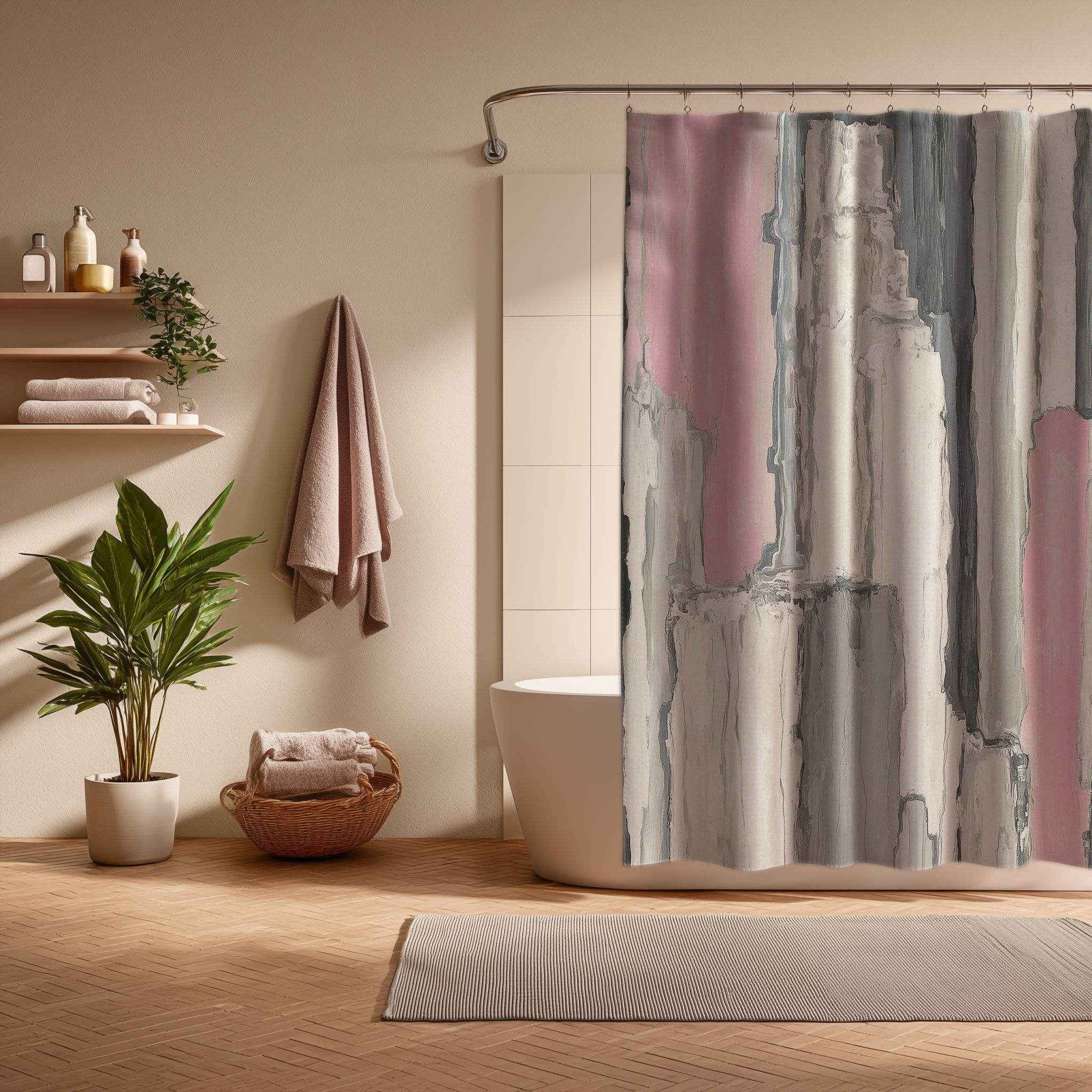 Stylish Abstract Shower Curtains, Modern Bathroom Decor, Chic Home Upgrade, Gift for New Homeowners, Trendy Bathroom Accessories
