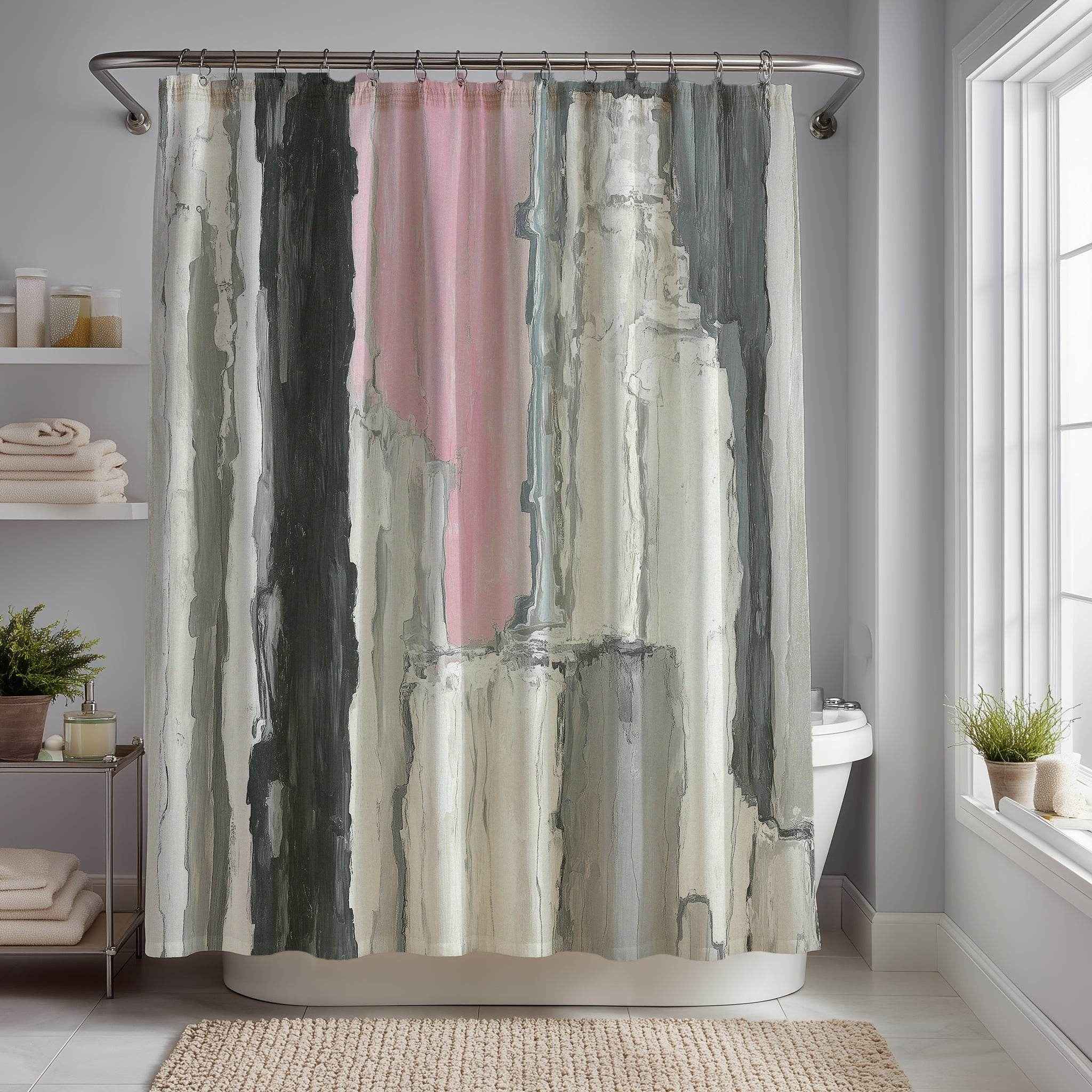 Stylish Abstract Shower Curtains, Modern Bathroom Decor, Chic Home Upgrade, Gift for New Homeowners, Trendy Bathroom Accessories
