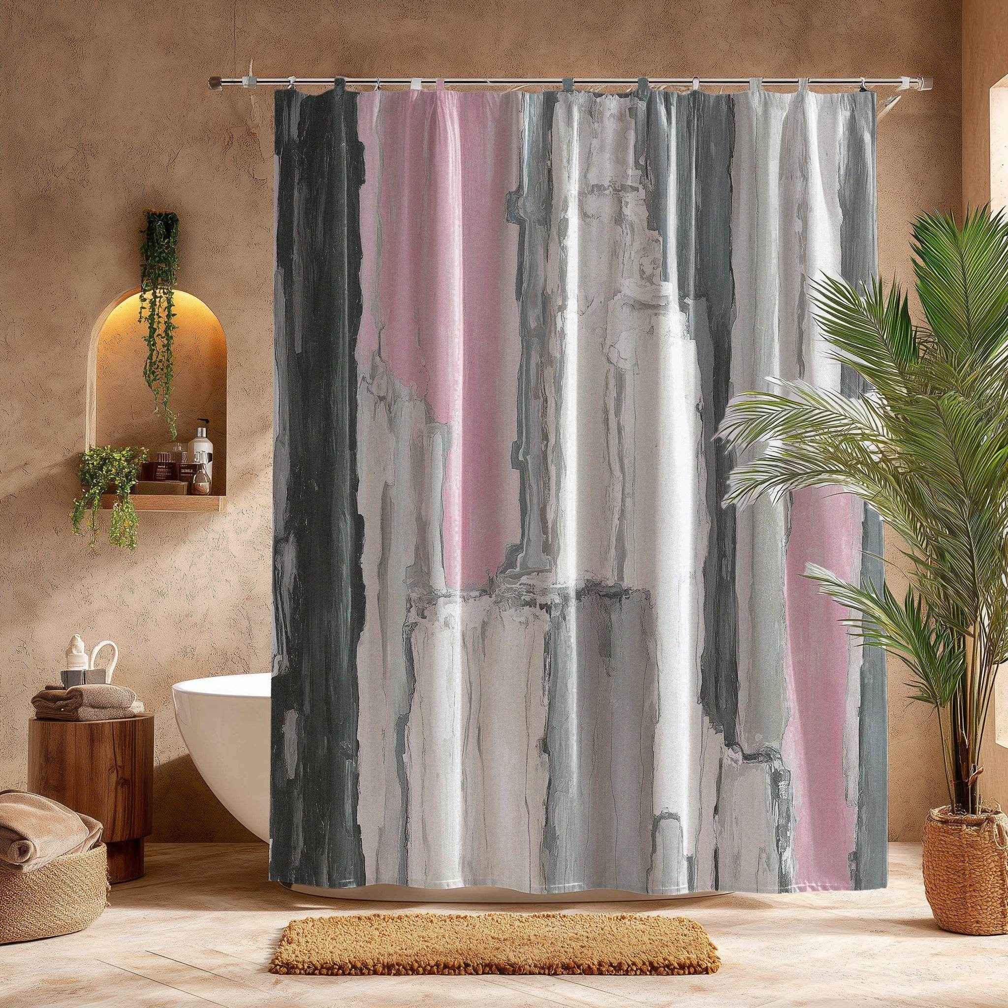 Stylish Abstract Shower Curtains, Modern Bathroom Decor, Chic Home Upgrade, Gift for New Homeowners, Trendy Bathroom Accessories