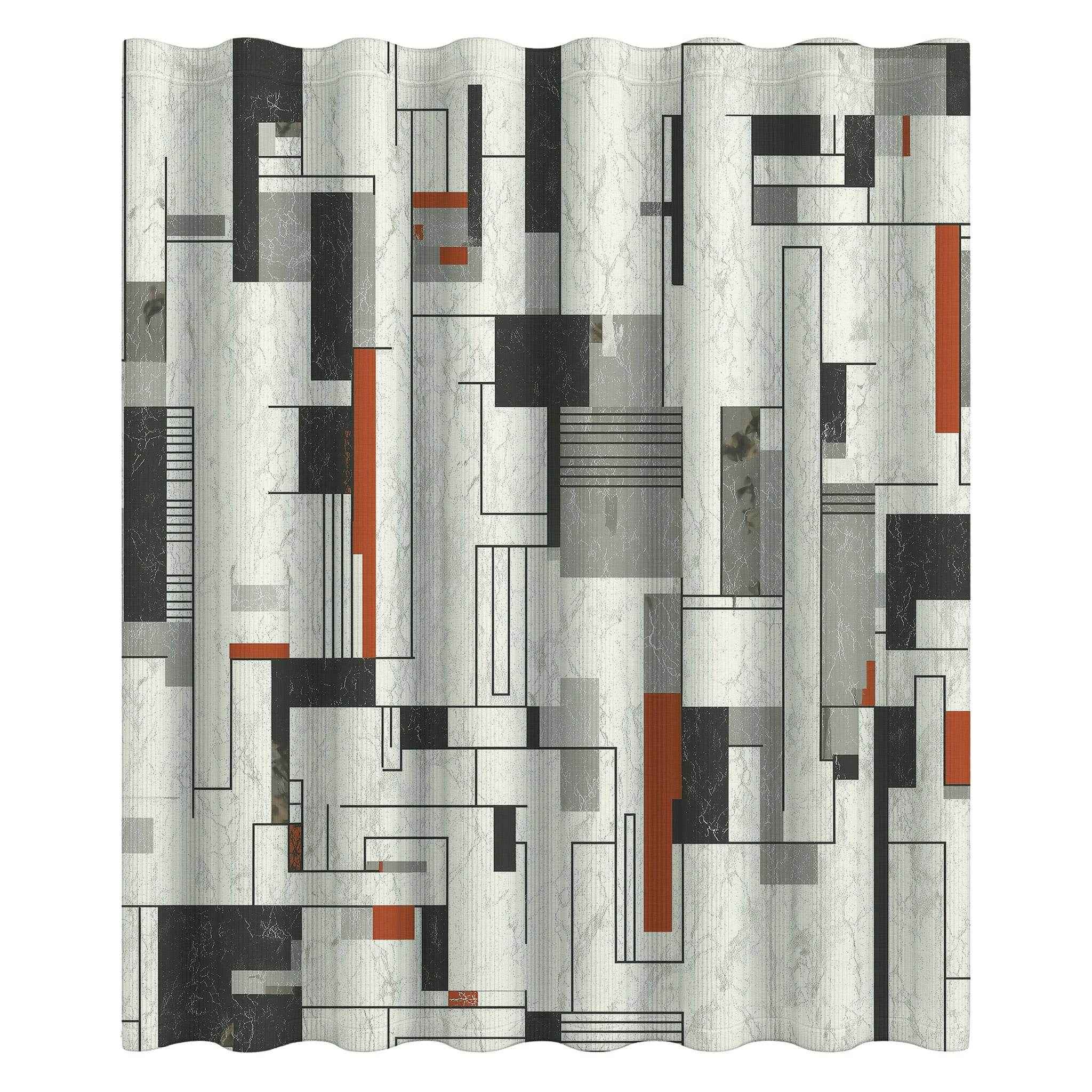 Modern Geometric Shower Curtains, Contemporary Bathroom Decor, Stylish Home Upgrade, Unique Gift for Housewarming, Trendy Bathroom Accessory