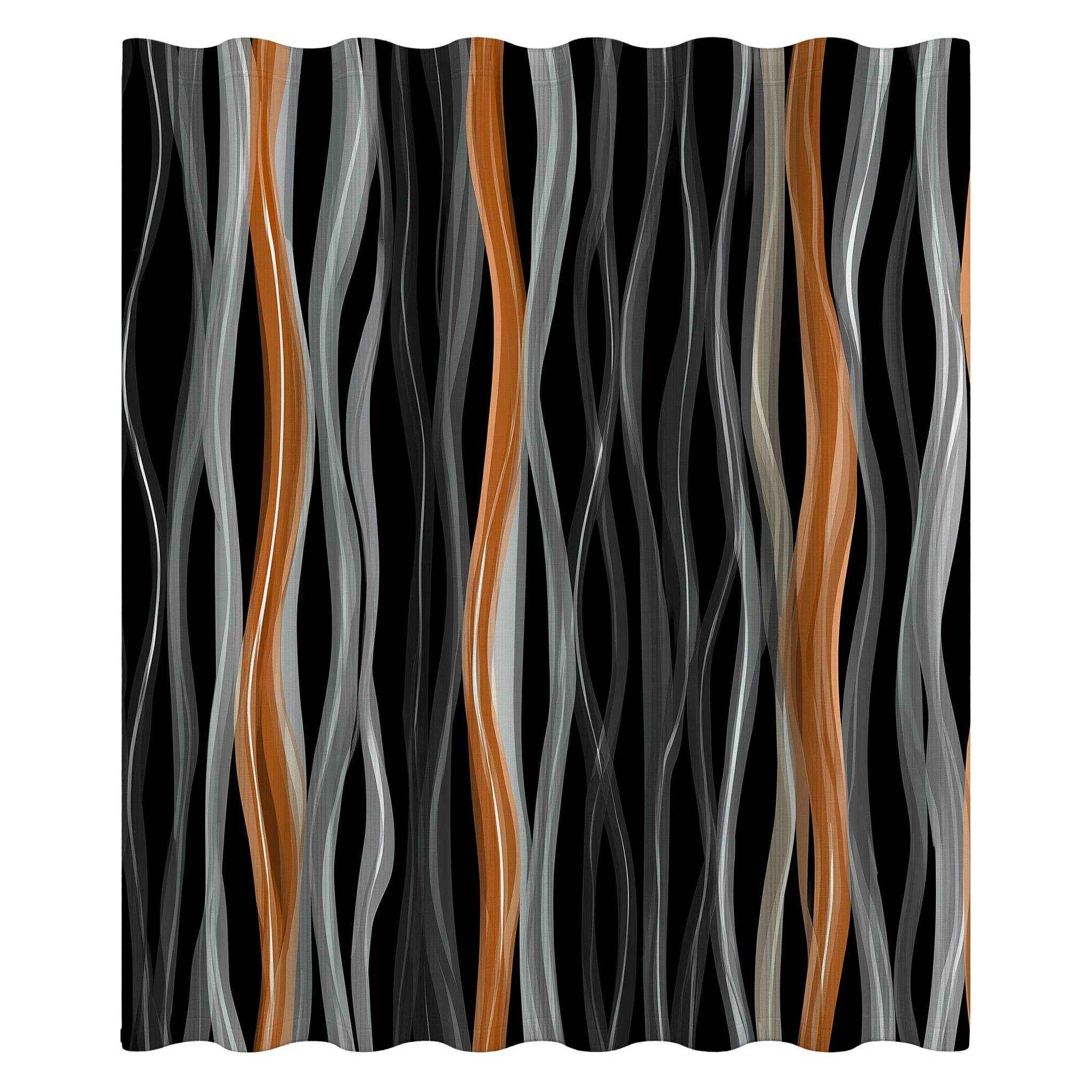 Stylish Abstract Shower Curtain | Modern Bathroom Decor, Trendy Home Accessory, Unique Gift Idea, Soft Wave Design, Bohemian Vibe