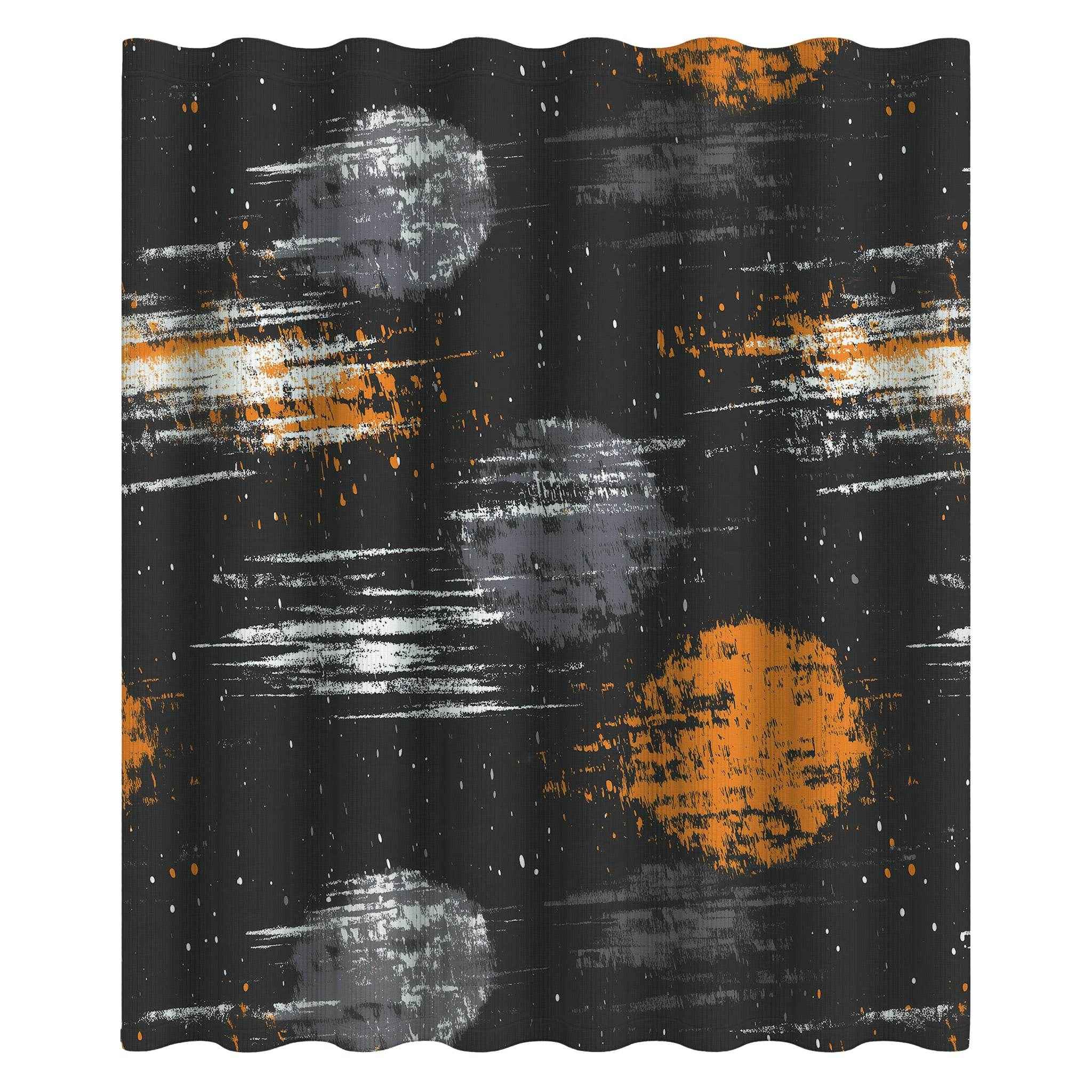 Modern Abstract Shower Curtains, Artistic Bathroom Decor, Space Theme Home Art, Unique Gift for Astronaut Lovers, Cosmic Print