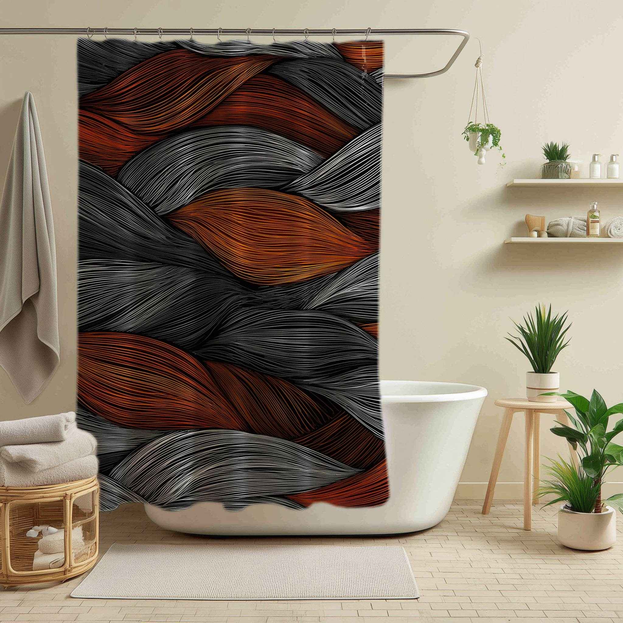 Stylish Hair-Inspired Shower Curtain, Bohemian Home Decor, Modern Bathroom Accessories, Unique Gift for Hair Lovers, Vibrant Wall Art