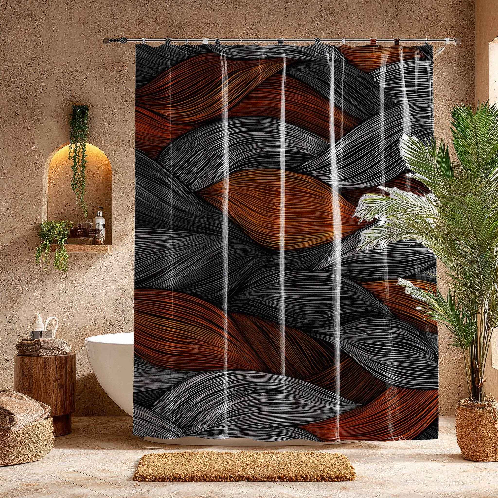 Stylish Hair-Inspired Shower Curtain, Bohemian Home Decor, Modern Bathroom Accessories, Unique Gift for Hair Lovers, Vibrant Wall Art