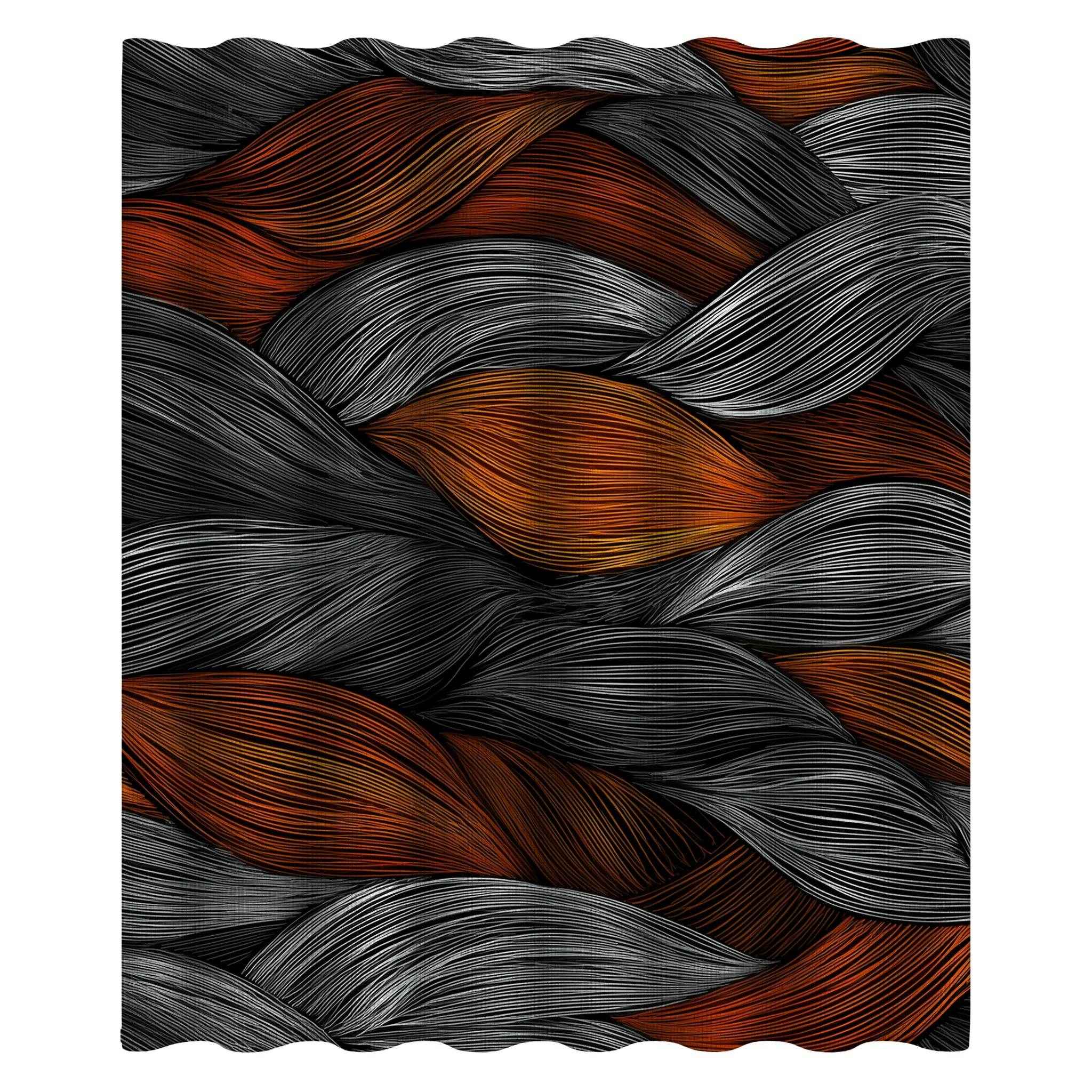 Stylish Hair-Inspired Shower Curtain, Bohemian Home Decor, Modern Bathroom Accessories, Unique Gift for Hair Lovers, Vibrant Wall Art