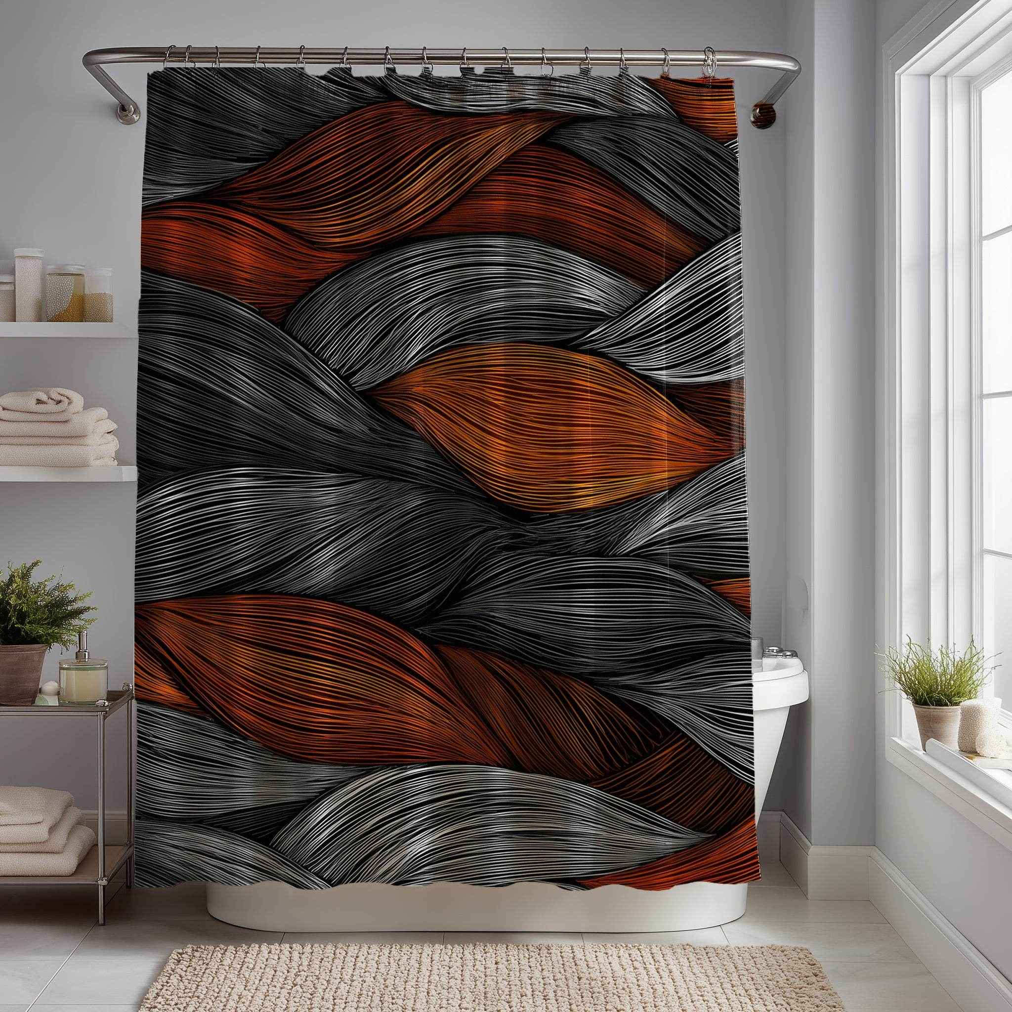 Stylish Hair-Inspired Shower Curtain, Bohemian Home Decor, Modern Bathroom Accessories, Unique Gift for Hair Lovers, Vibrant Wall Art