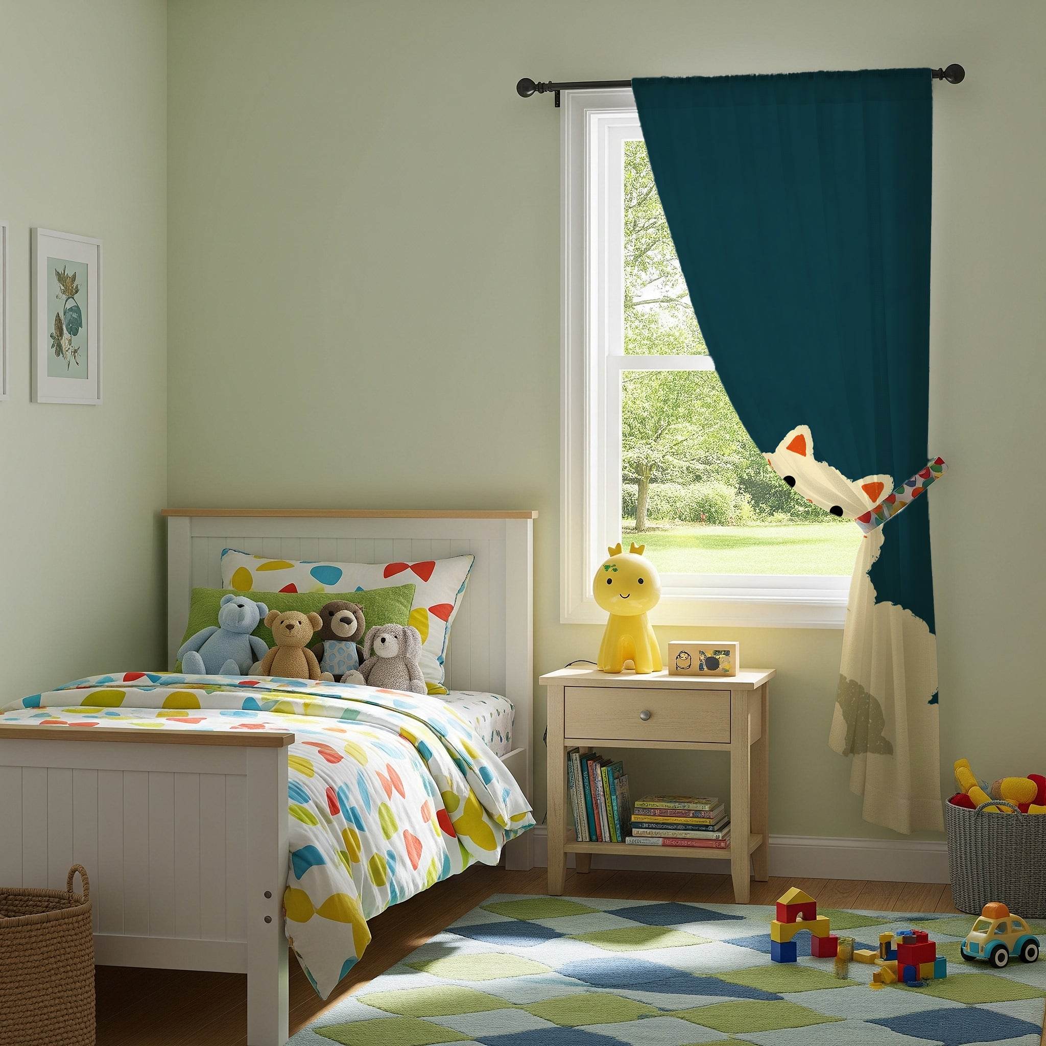 Whimsical Cat Window Curtain, Cute Home Decor, Cat Lover Gift, Nursery Drapes, Pet-Themed Curtains, Playful Room Accessory - Home Decor -