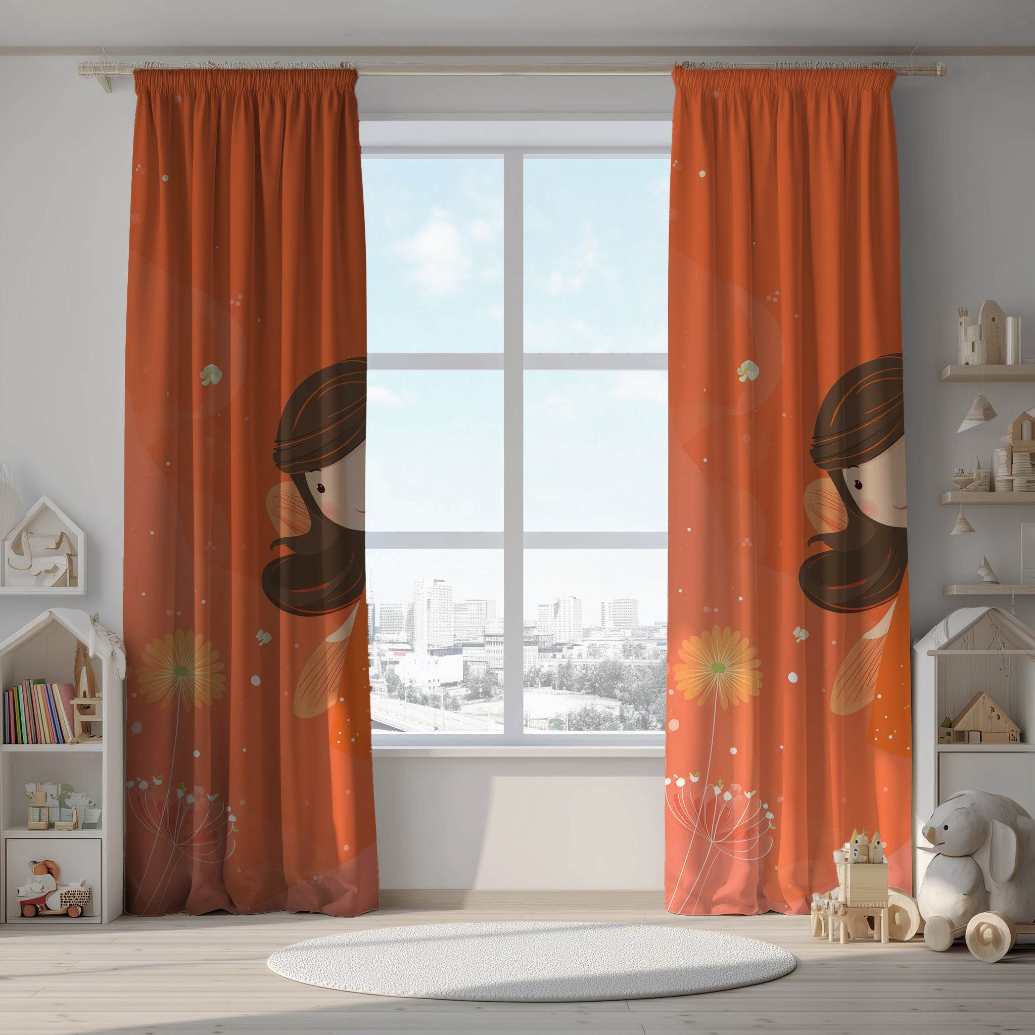 Whimsical Fairy Window Curtain, Magical Decor for Kids, Enchanted Room Color Scheme, Ideal for Nursery, Gift for Baby Shower - Home Decor -