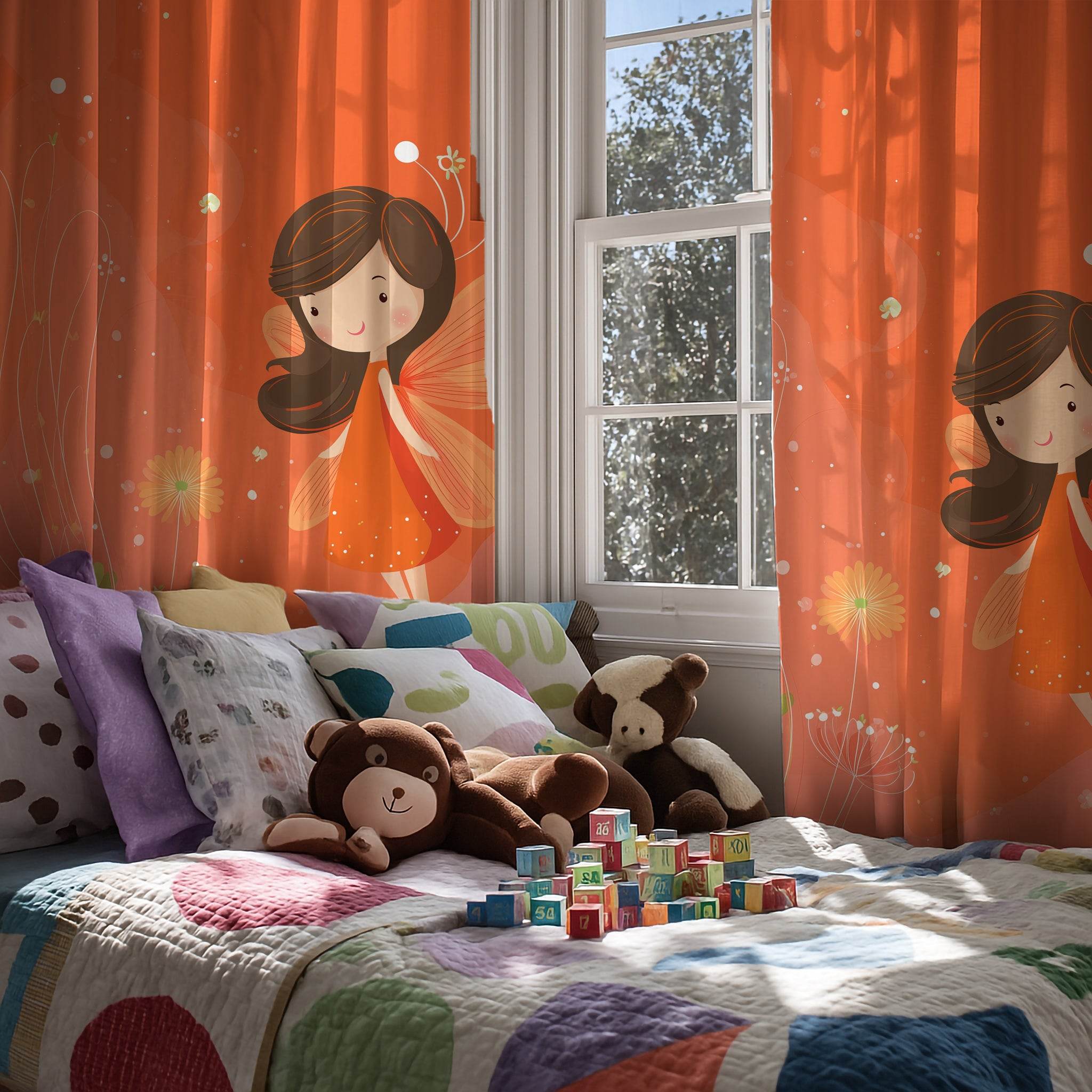 Whimsical Fairy Window Curtain, Magical Decor for Kids, Enchanted Room Color Scheme, Ideal for Nursery, Gift for Baby Shower - Home Decor -