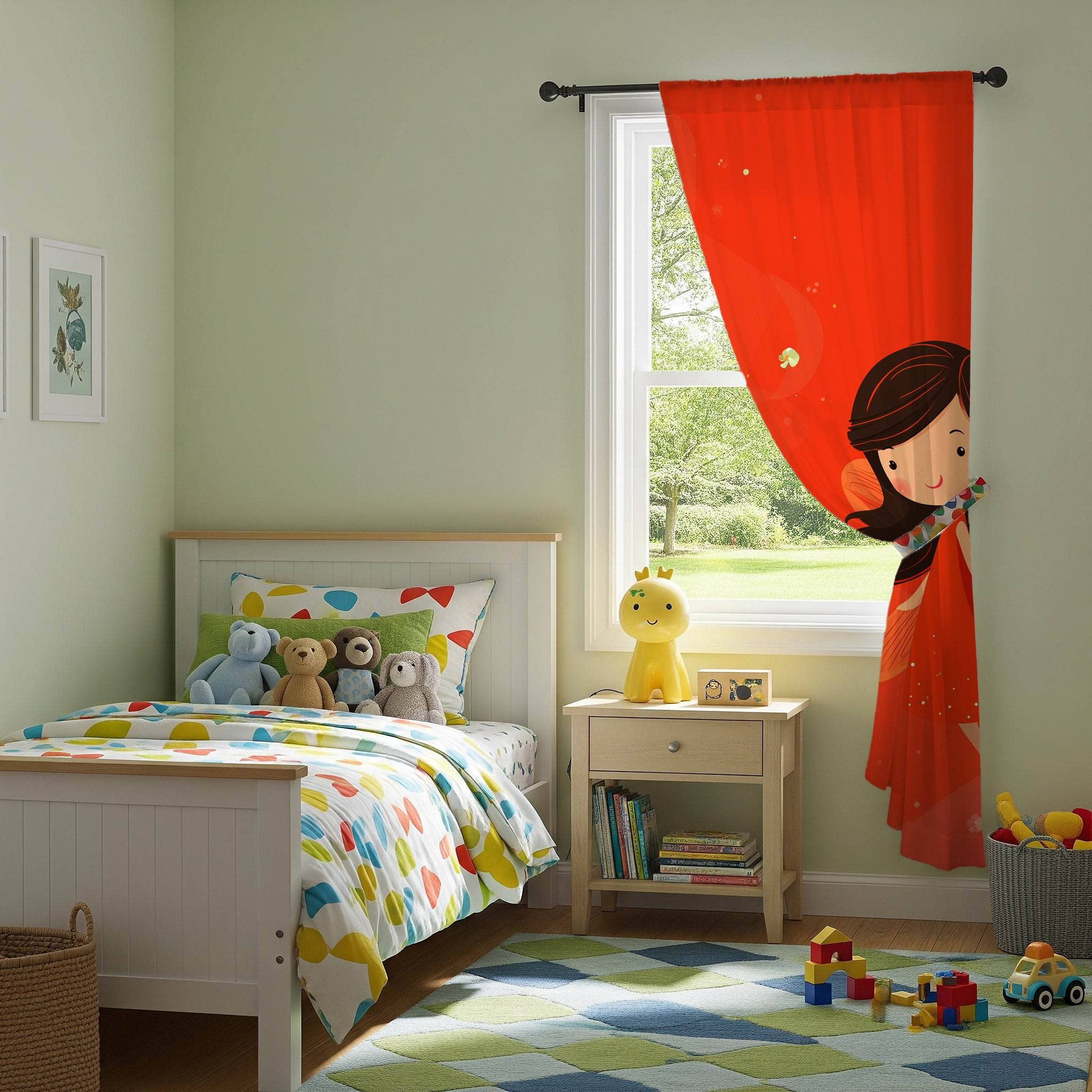 Whimsical Fairy Window Curtain, Magical Decor for Kids, Enchanted Room Color Scheme, Ideal for Nursery, Gift for Baby Shower - Home Decor -