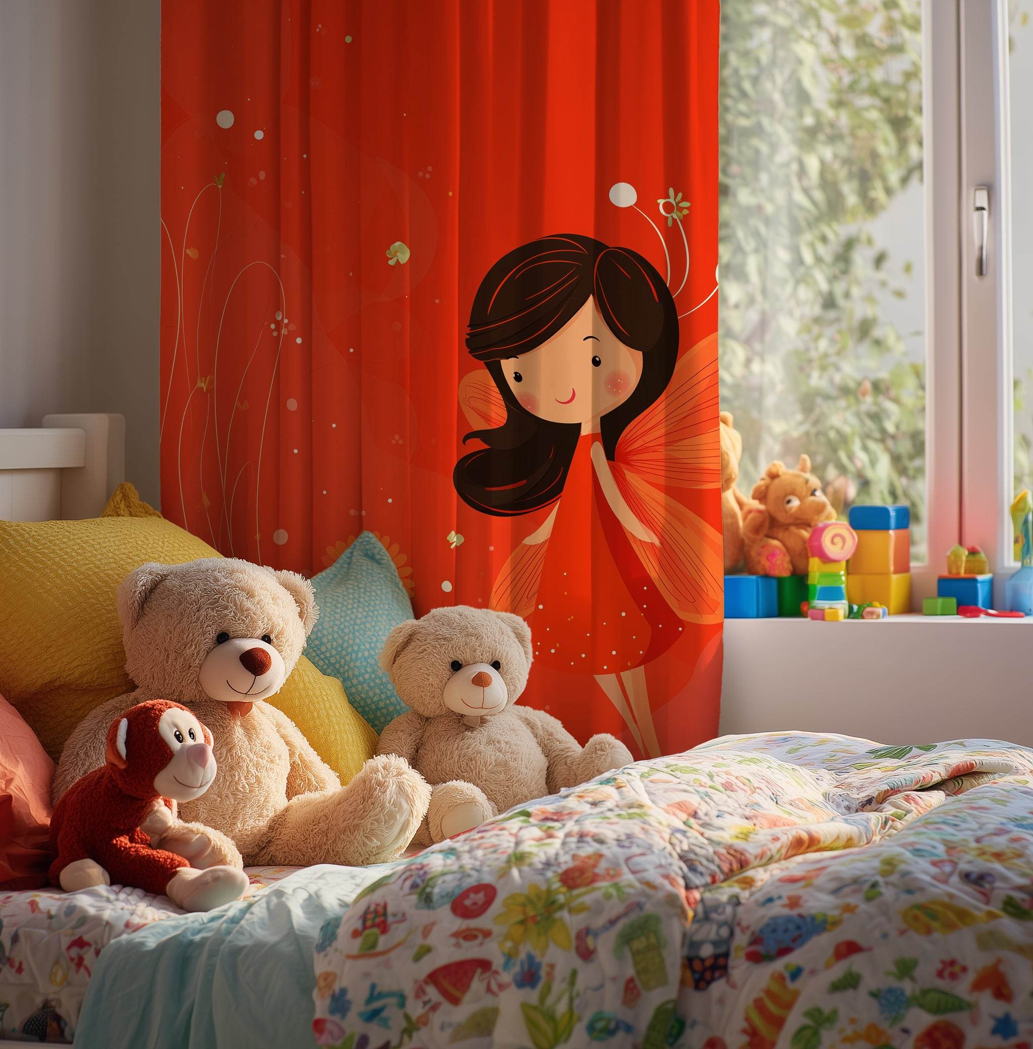 Whimsical Fairy Window Curtain, Magical Decor for Kids, Enchanted Room Color Scheme, Ideal for Nursery, Gift for Baby Shower - Home Decor -