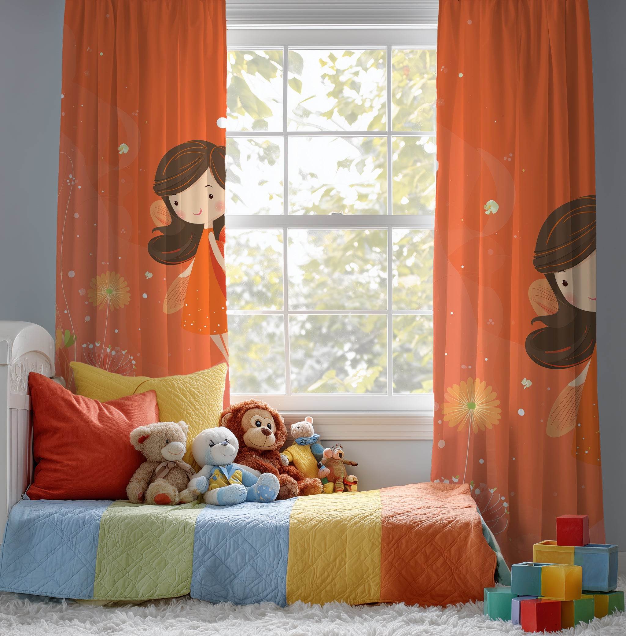 Whimsical Fairy Window Curtain, Magical Decor for Kids, Enchanted Room Color Scheme, Ideal for Nursery, Gift for Baby Shower - Home Decor -