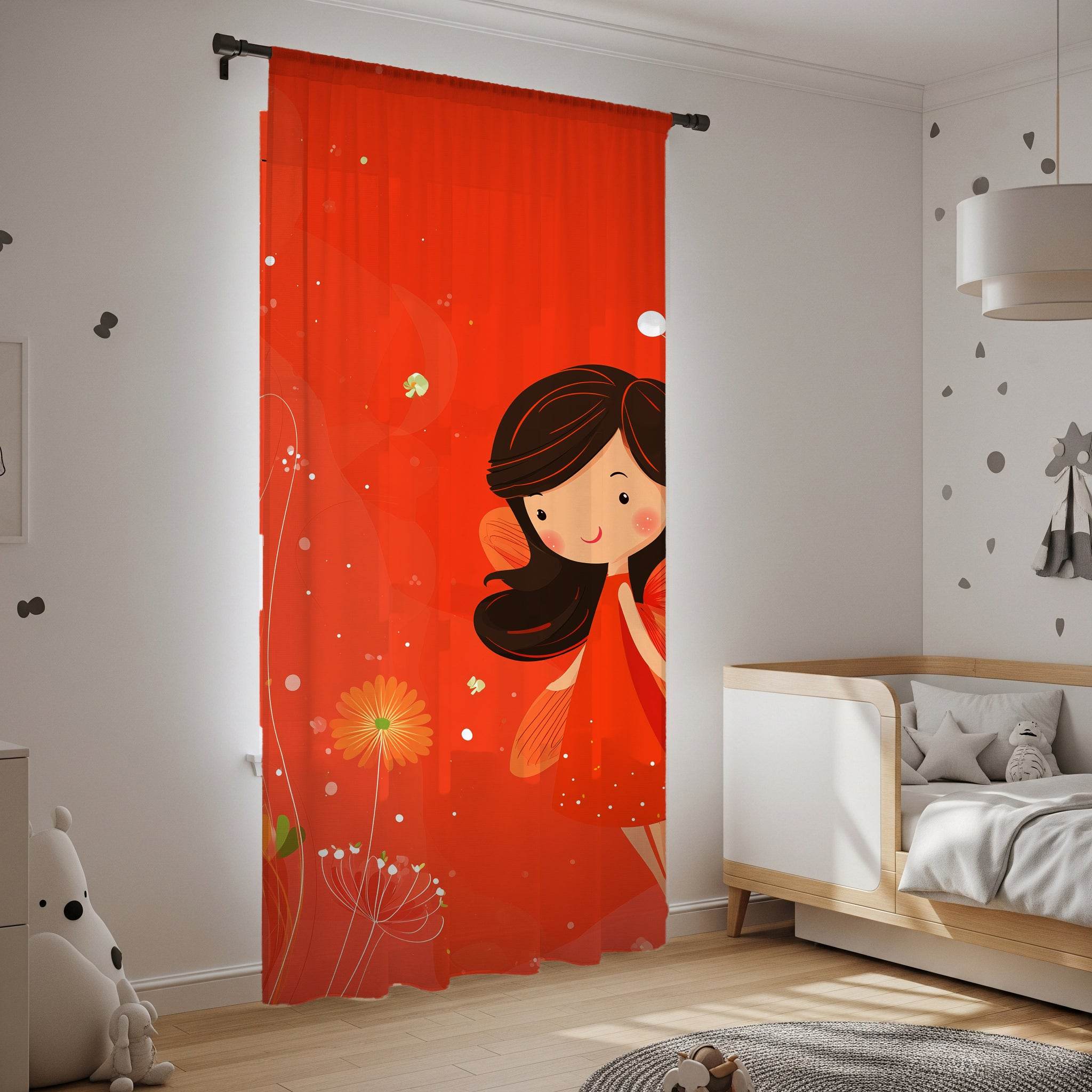 Whimsical Fairy Window Curtain, Magical Decor for Kids, Enchanted Room Color Scheme, Ideal for Nursery, Gift for Baby Shower - Home Decor -