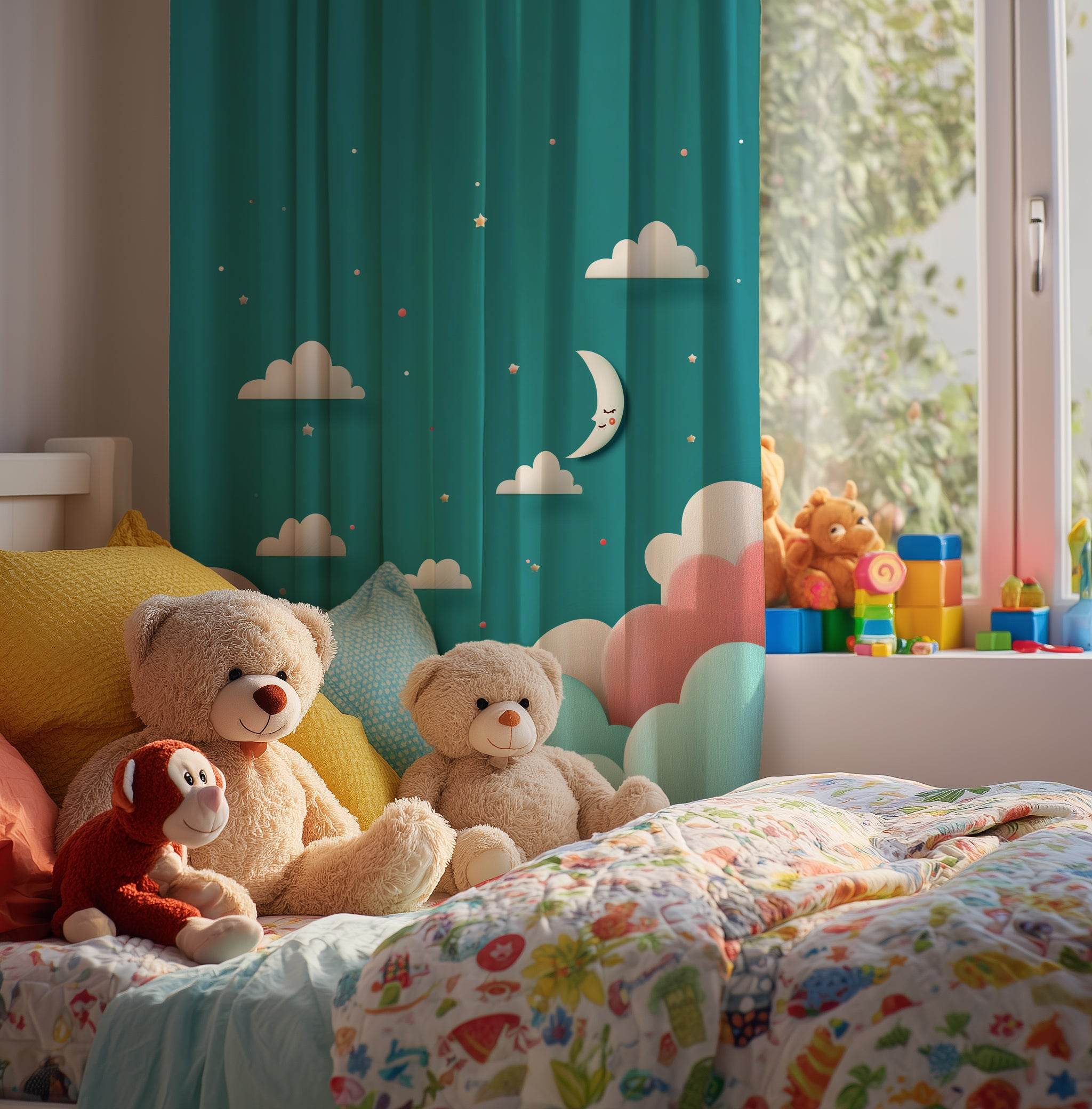 Dreamy Cloud Window Curtain - Soft Aesthetic Room Decor for Cozy Spaces, Kids Bedrooms, Nursery, Home Styling, Gift Idea - Home Decor -