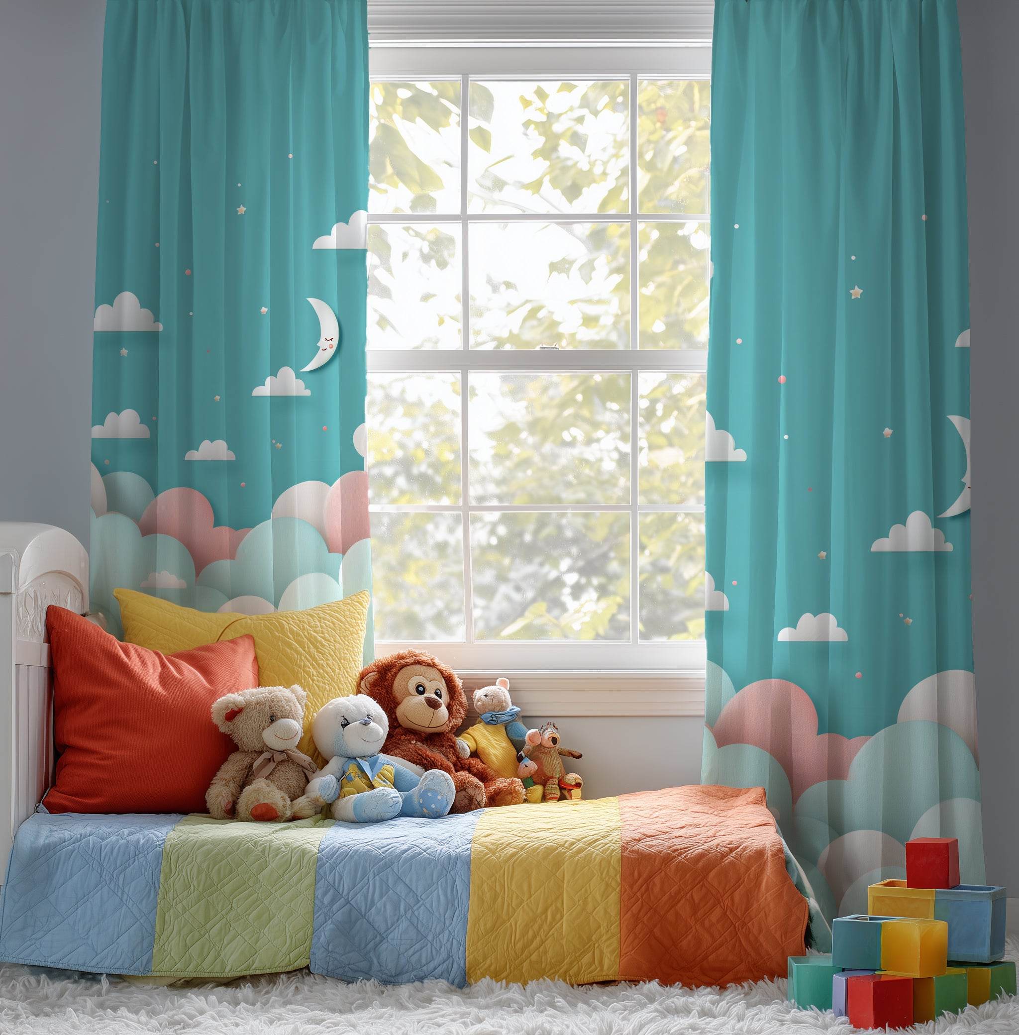 Dreamy Cloud Window Curtain - Soft Aesthetic Room Decor for Cozy Spaces, Kids Bedrooms, Nursery, Home Styling, Gift Idea - Home Decor -