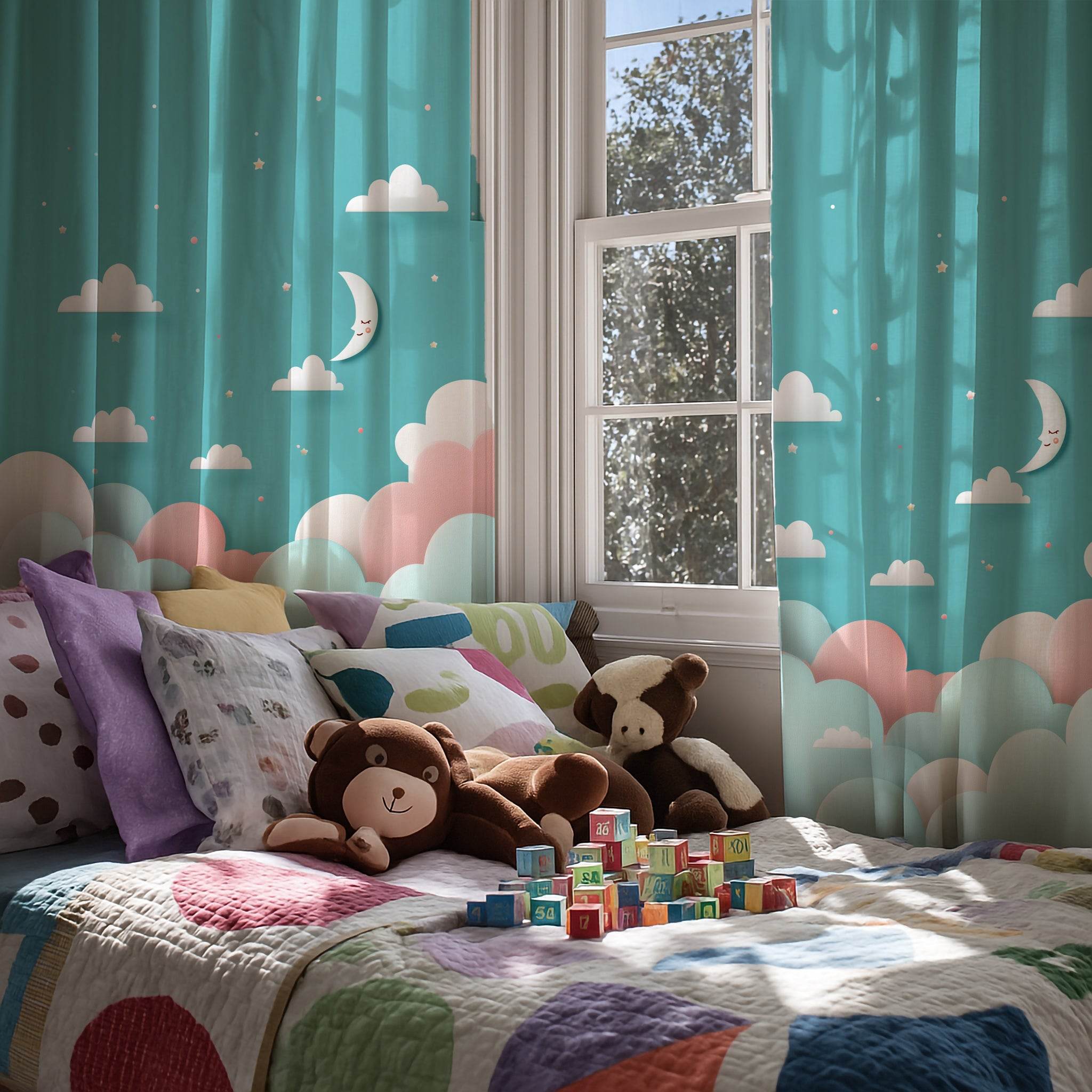 Dreamy Cloud Window Curtain - Soft Aesthetic Room Decor for Cozy Spaces, Kids Bedrooms, Nursery, Home Styling, Gift Idea - Home Decor -