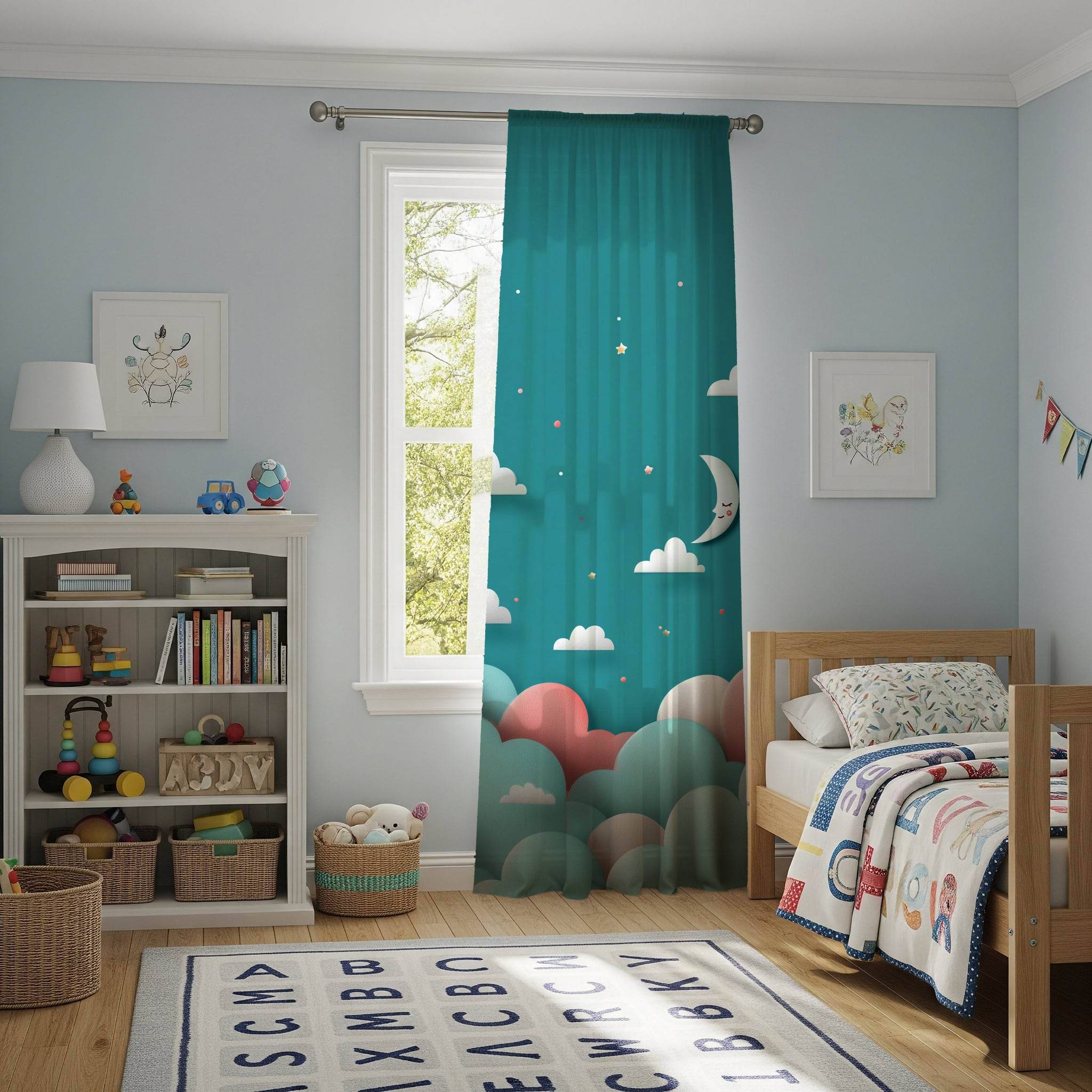 Dreamy Cloud Window Curtain - Soft Aesthetic Room Decor for Cozy Spaces, Kids Bedrooms, Nursery, Home Styling, Gift Idea - Home Decor -