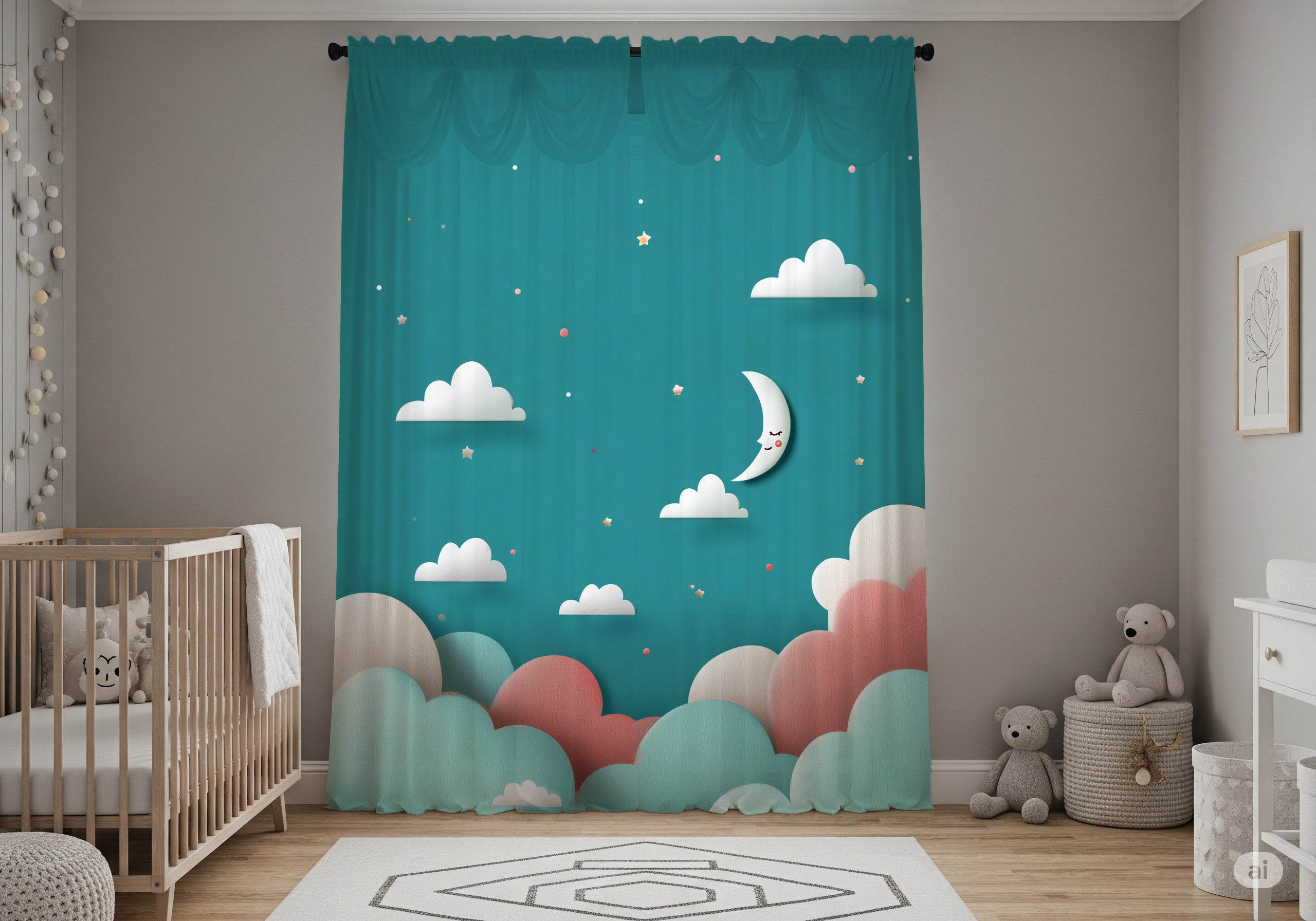 Dreamy Cloud Window Curtain - Soft Aesthetic Room Decor for Cozy Spaces, Kids Bedrooms, Nursery, Home Styling, Gift Idea - Home Decor -