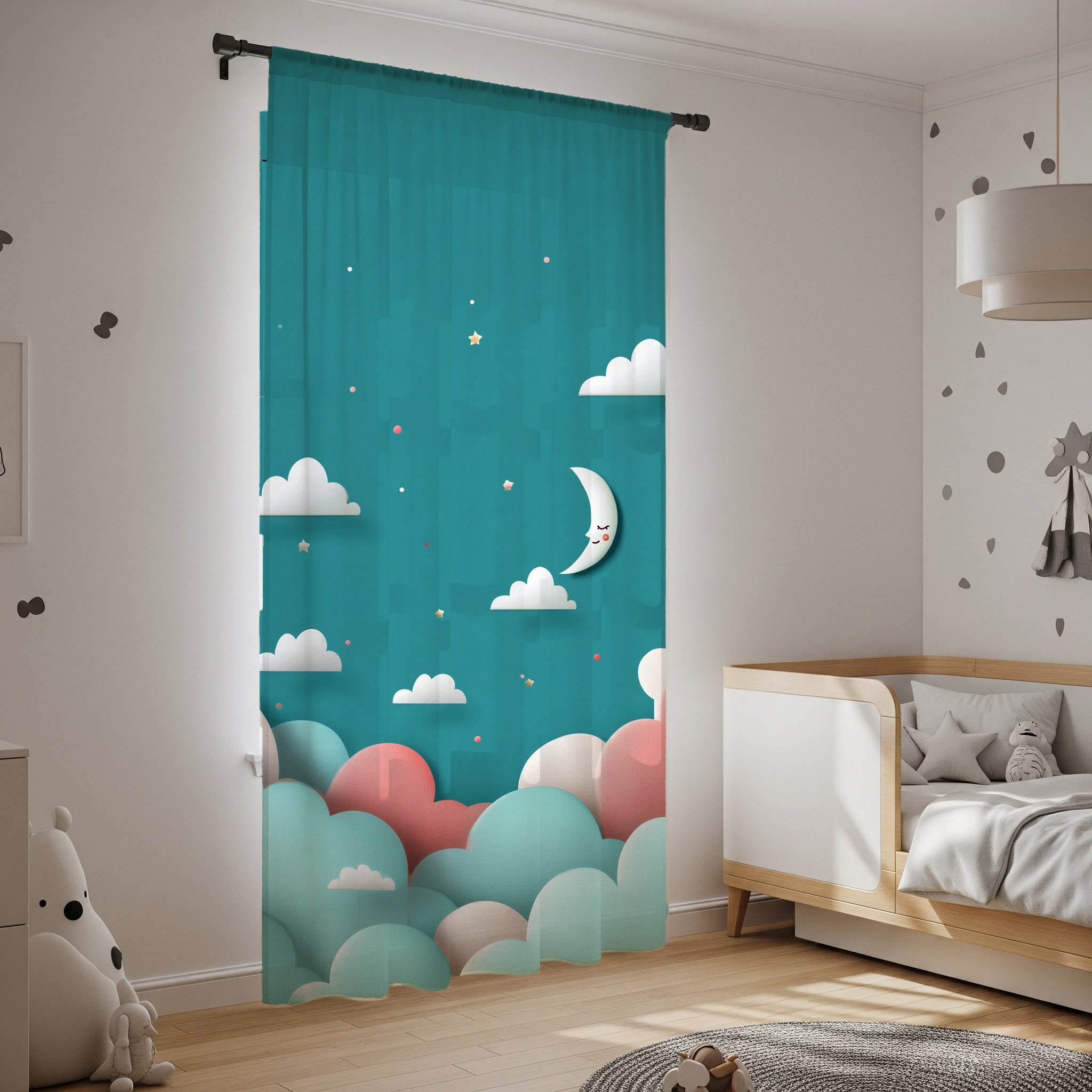 Dreamy Cloud Window Curtain - Soft Aesthetic Room Decor for Cozy Spaces, Kids Bedrooms, Nursery, Home Styling, Gift Idea - Home Decor -