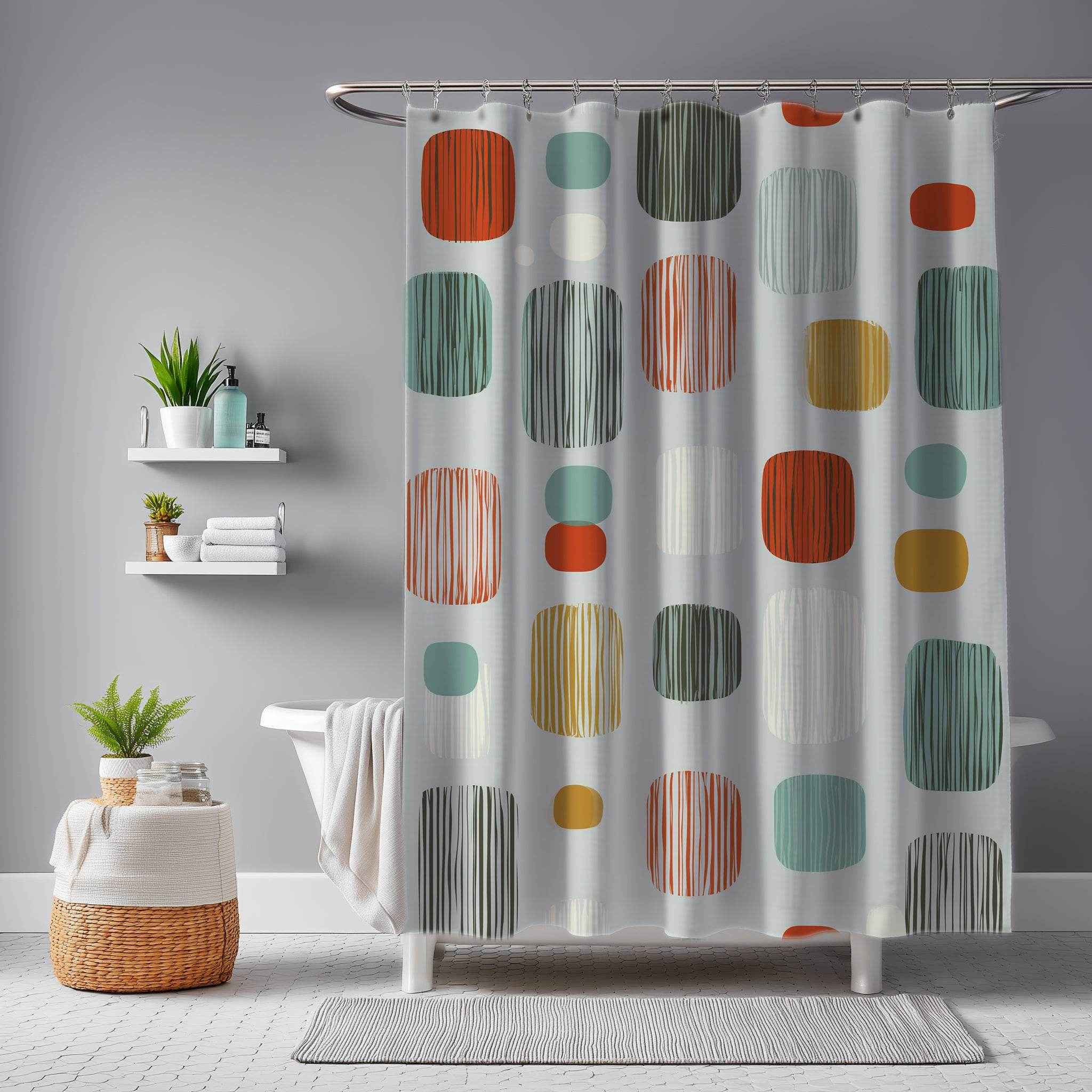 Modern Geometric Shower Curtain