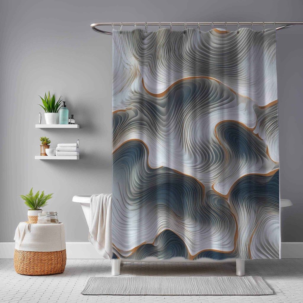 Elegant Marble Shower Curtain