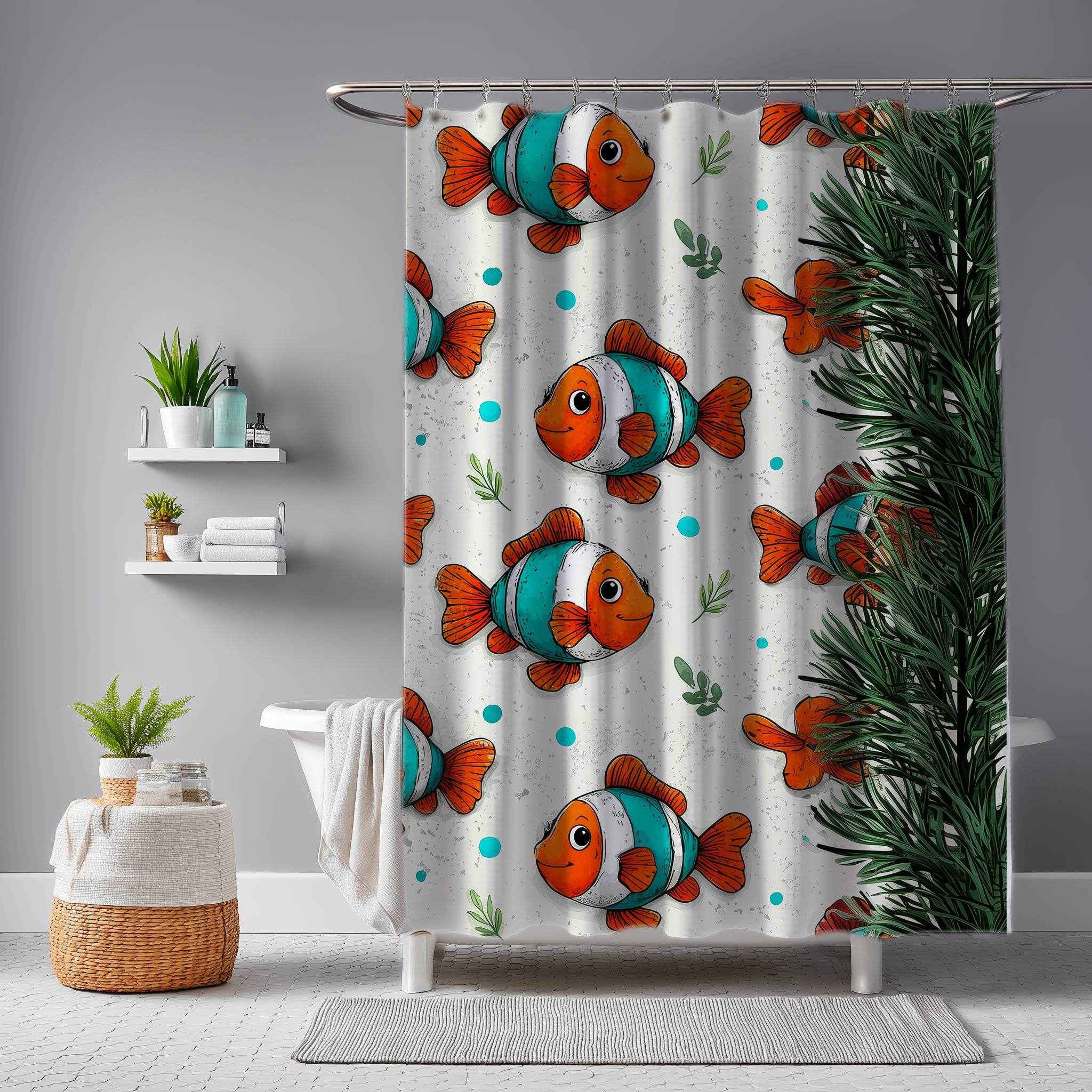 Colorful Fish Shower Curtain
